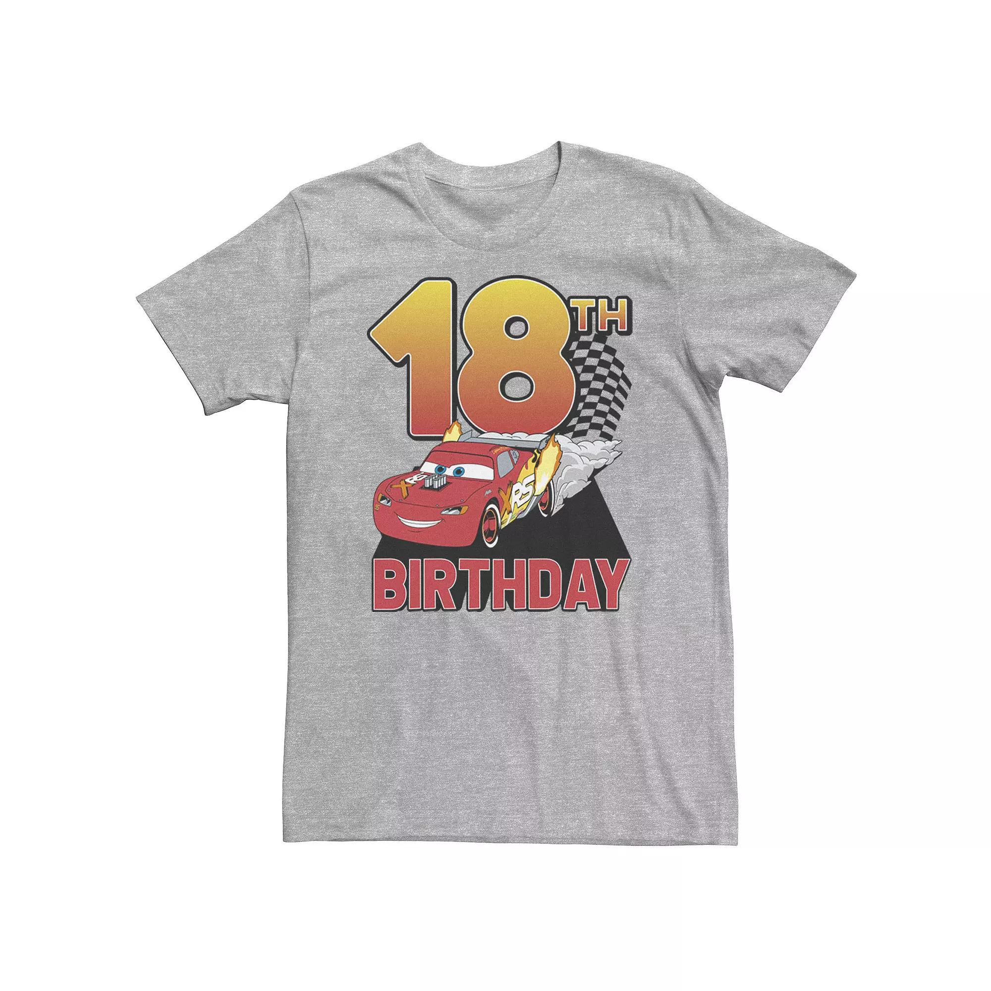 Big & Tall Disney / Pixar Cars 18th Birthday Racer Lightning McQueen Tee, Men's,  Product Image