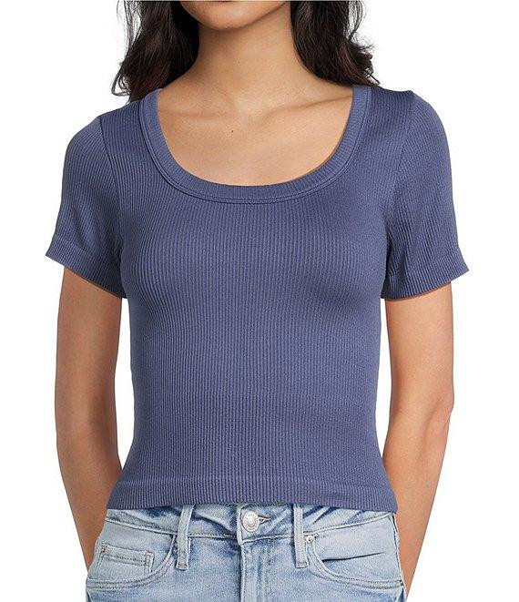 Moa Moa Short Sleeve Scoop Neck Top Product Image