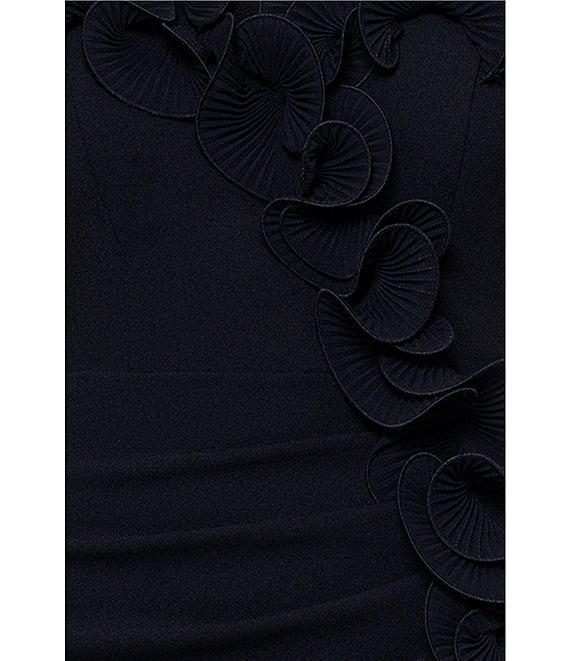 Xscape Strapless Flower Ruffle Sleeveless Gown Product Image