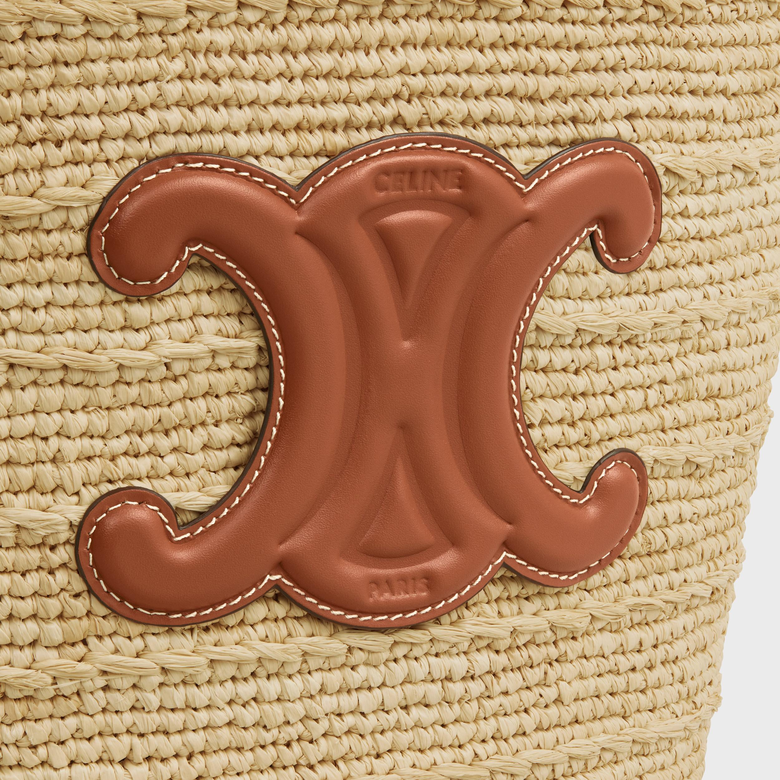 TEEN SUPPLE CELINE CLASSIC PANIER IN Raffia and calfskin Product Image