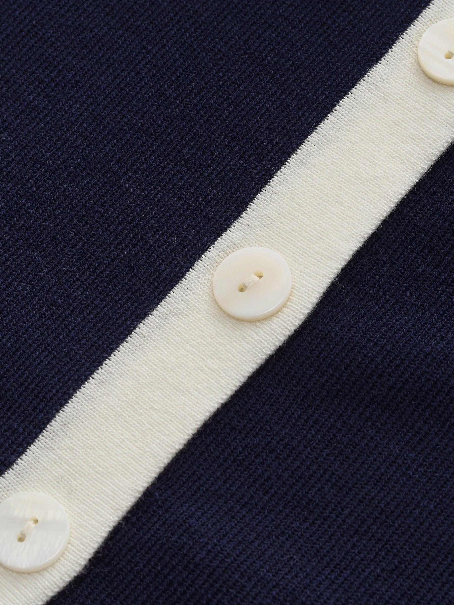 Lyocell Blend Contrast Trim Women Cardigan Product Image