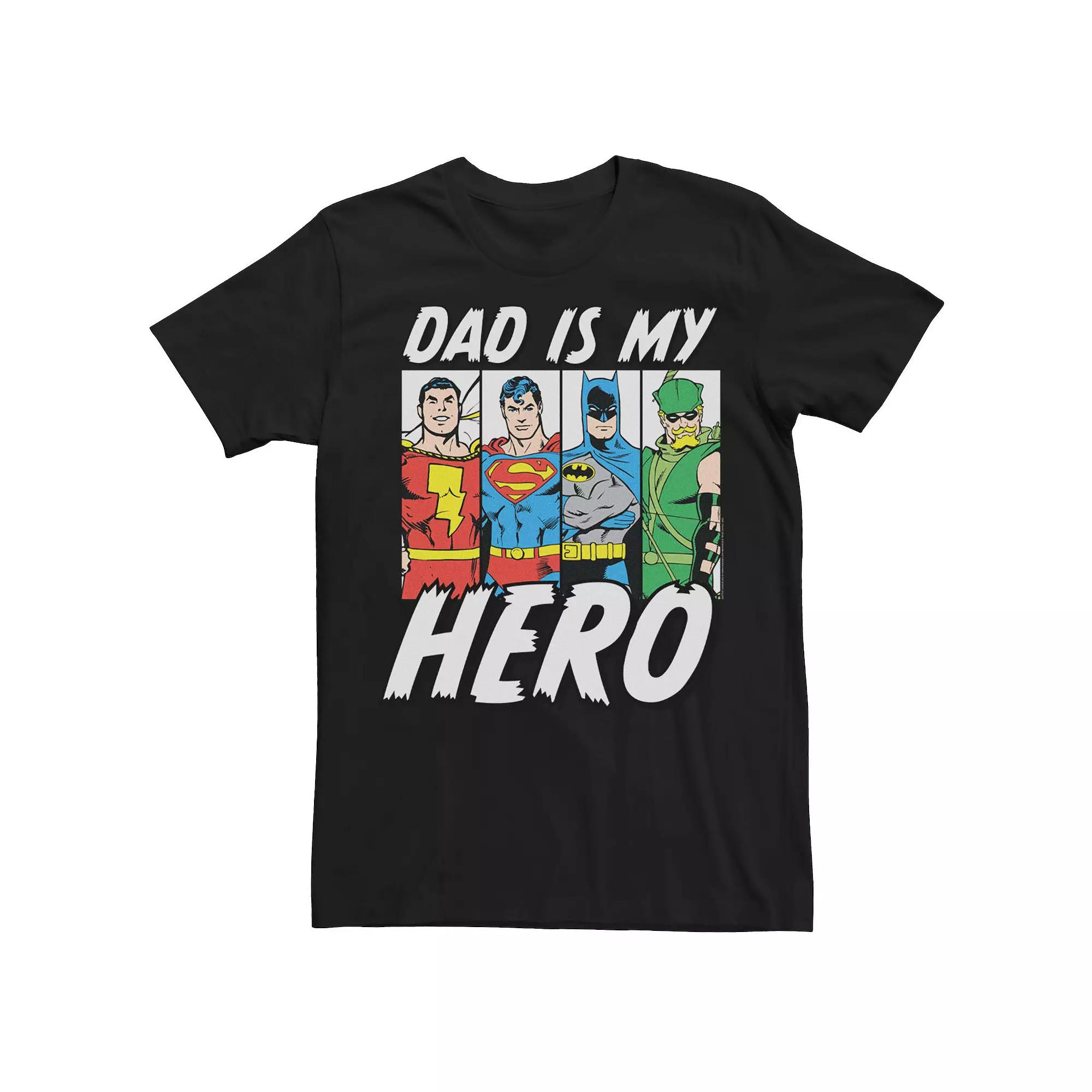 Men's DC Comics Justice League Hero Dad Lineup Tee,  Product Image