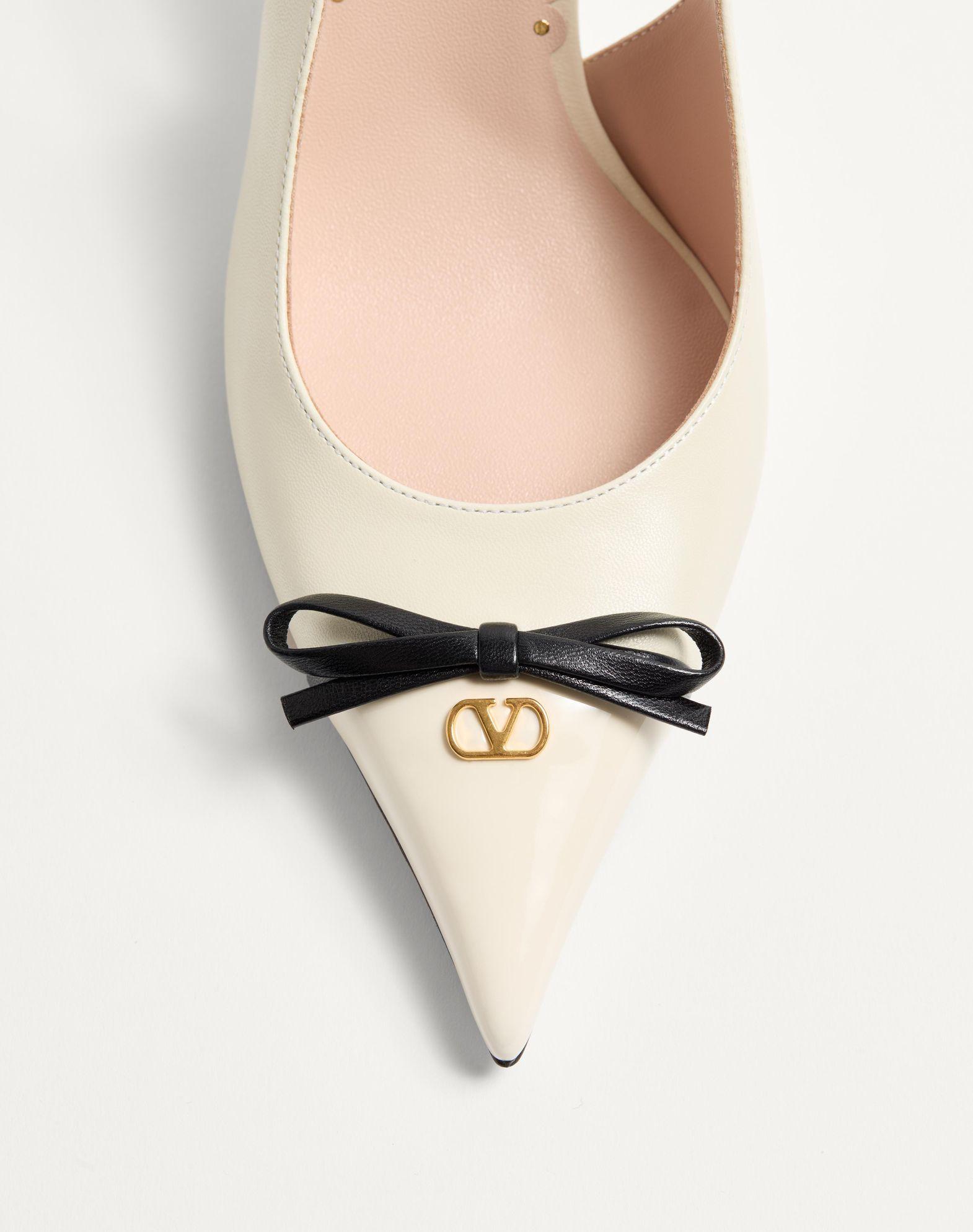 Bepointy Slingback Pump In Patent Leather And Kidskin 80Mm Product Image