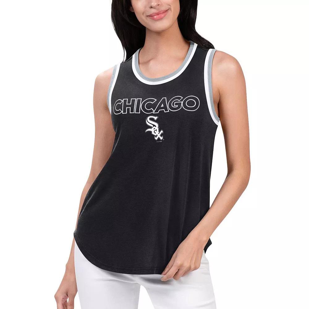Women's G-III 4Her by Carl Banks Black Chicago White Sox Strategy Tank Top, Size: Small Product Image