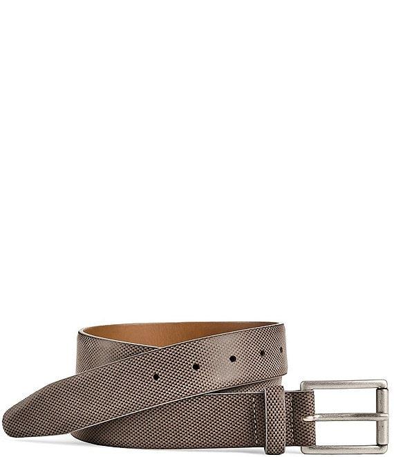 Johnston & Murphy Men's Brushed Micro Check Belt Product Image