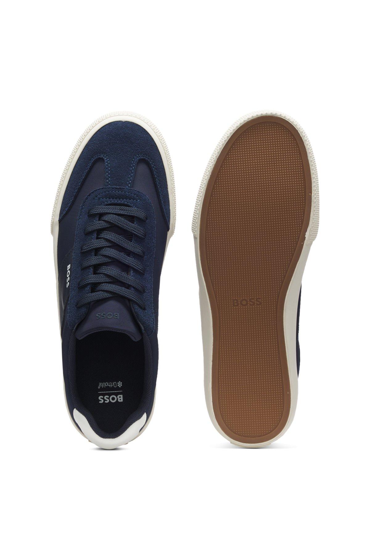Low-top trainers with suede trims Product Image