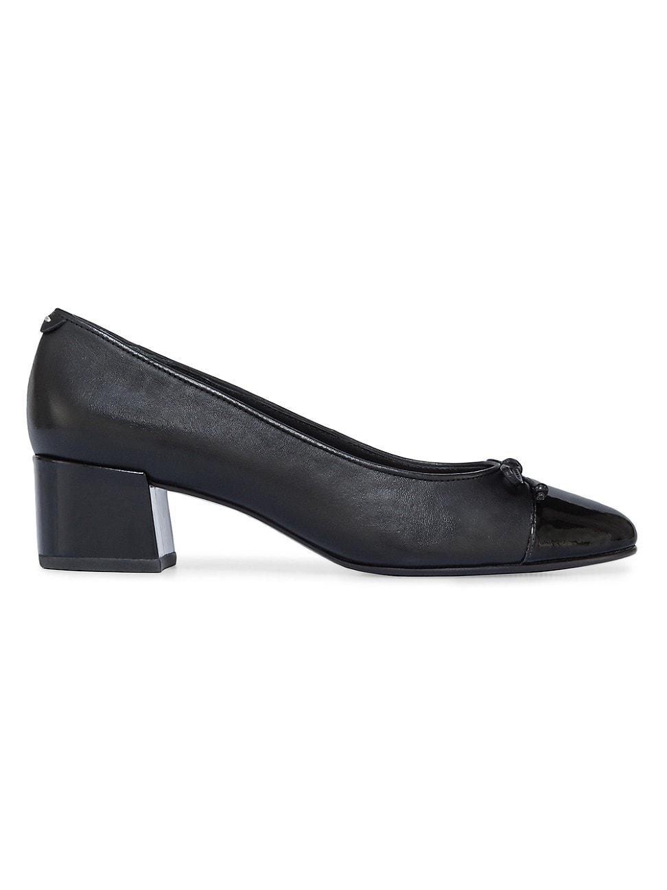 Womens Marisol Leather Cap Toe Pumps Product Image