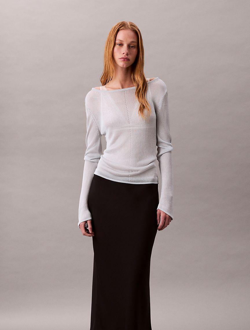 Matte Satin Midi Skirt Product Image