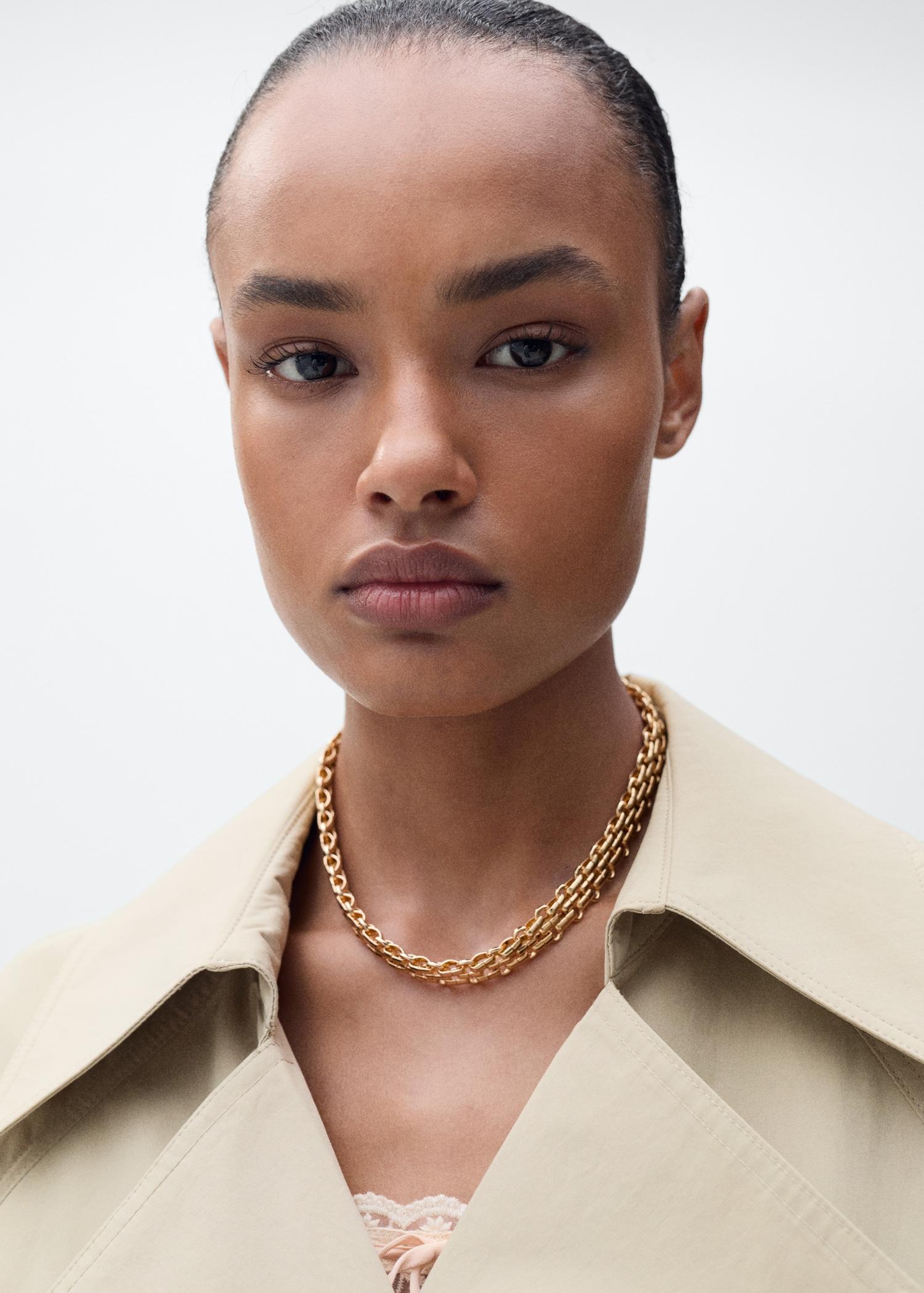 Cotton trench coat with belt - Women | MANGO USA Product Image