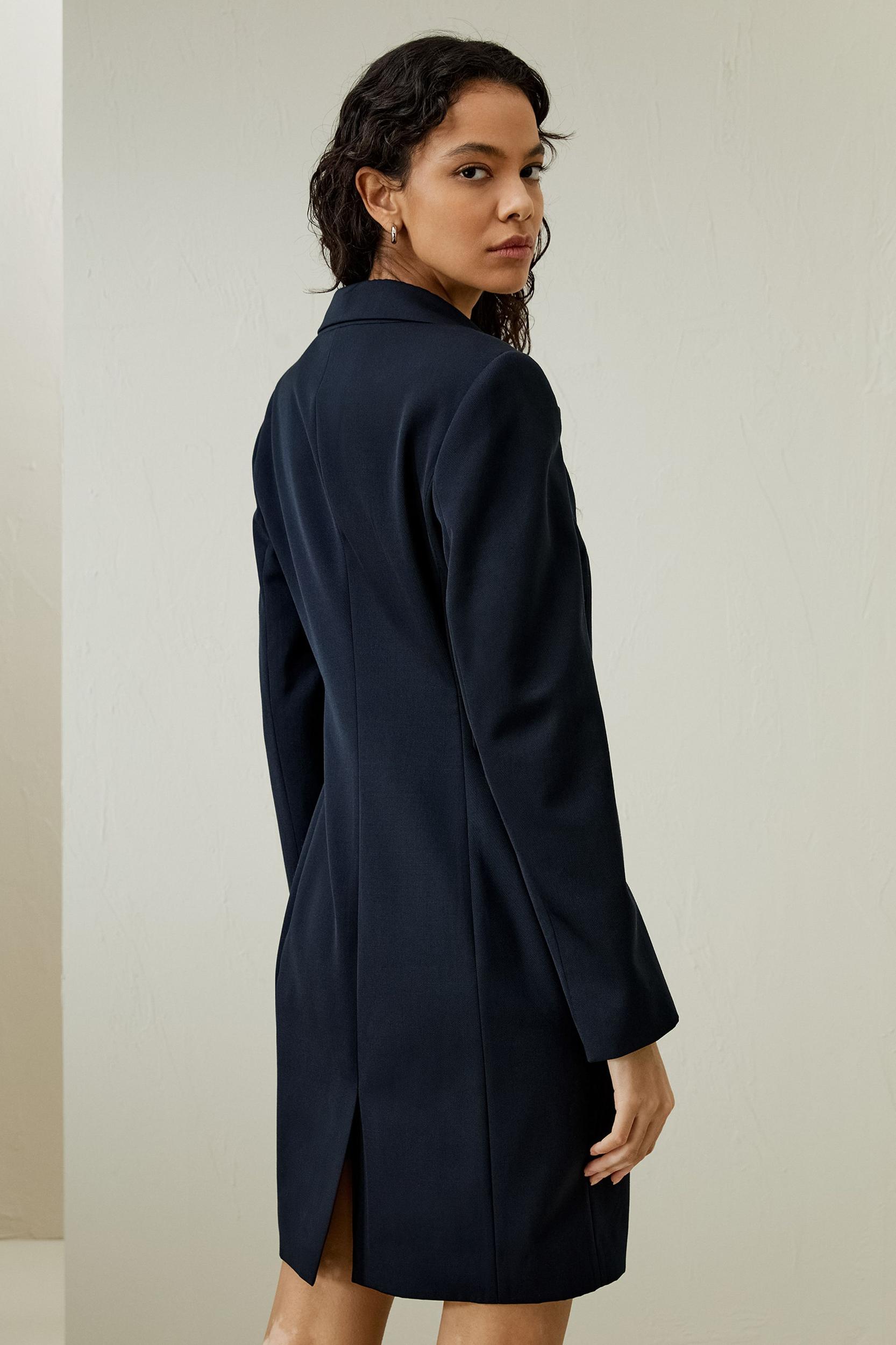 Tailored Double-Breasted Dress Coat Product Image
