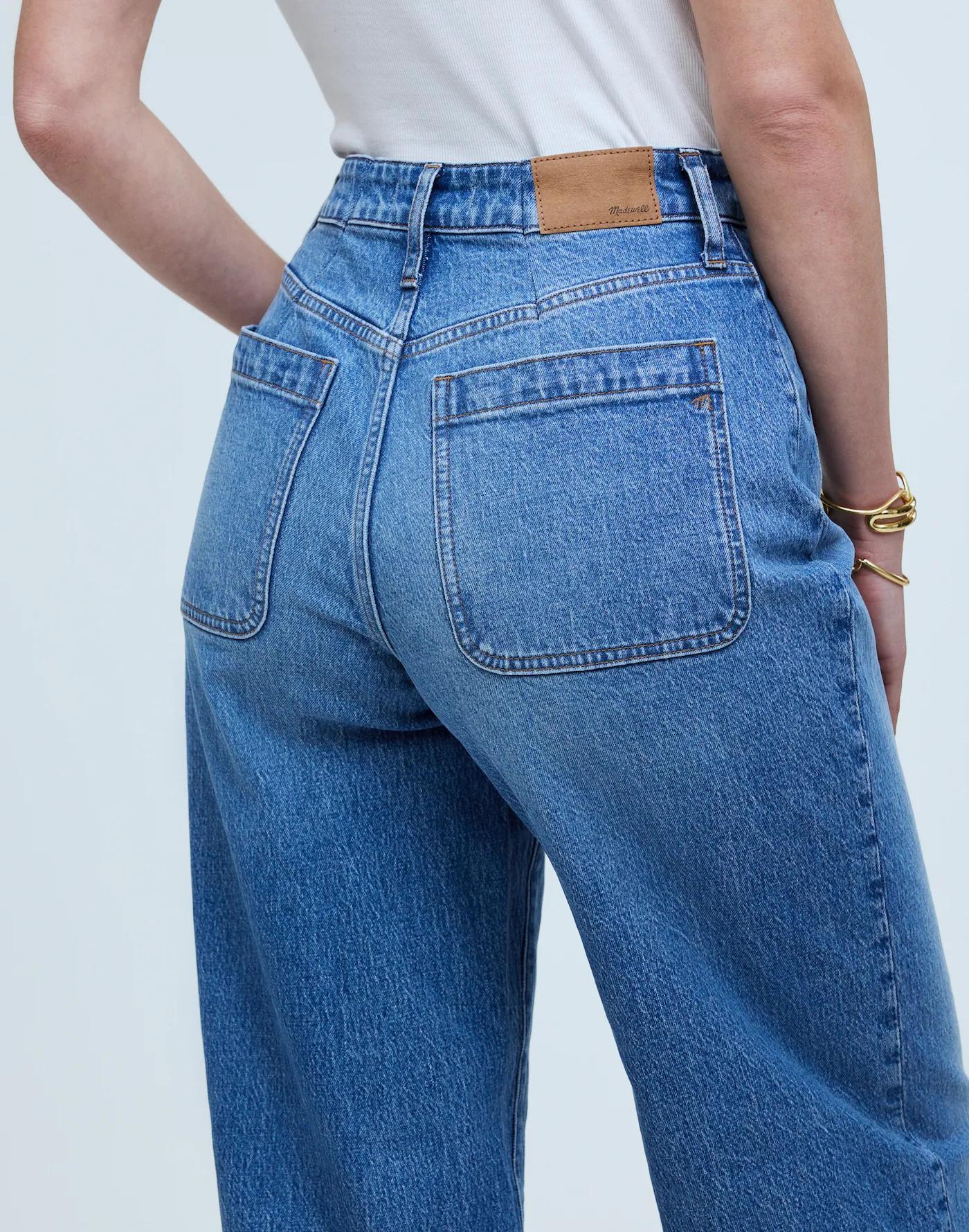 The Petite Curvy Emmett Wide-Leg Jean: Patch Pocket Edition Product Image