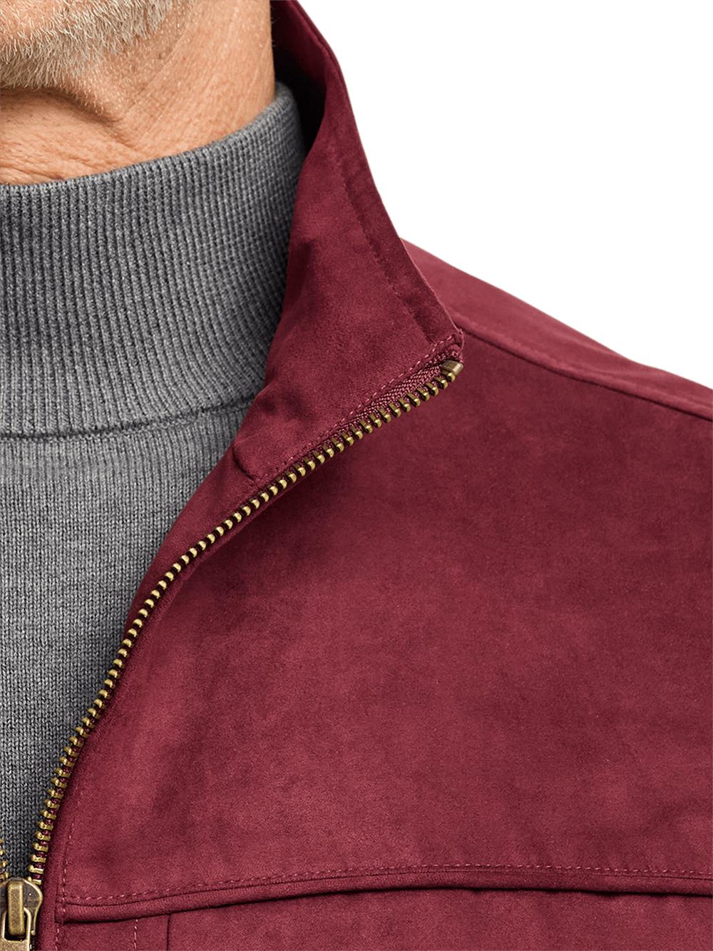 Microsuede Vest - Burgundy Product Image