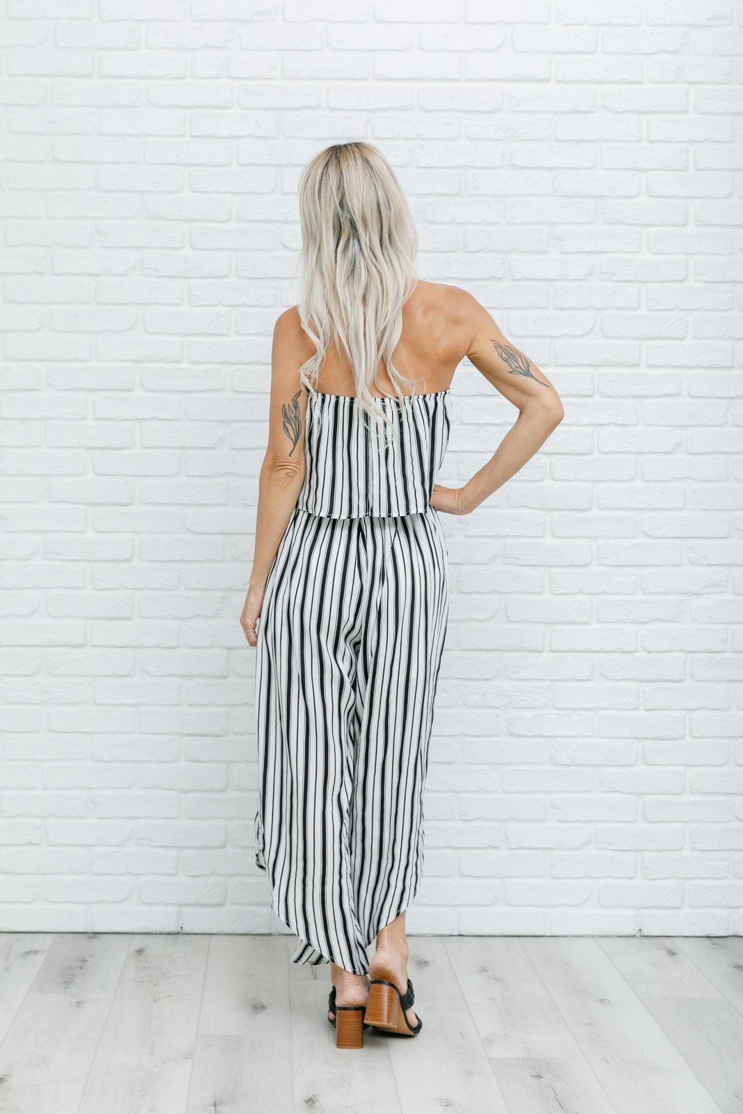 Modern Stripes Sleeveless Jumpsuit (Online Exclusive) Product Image