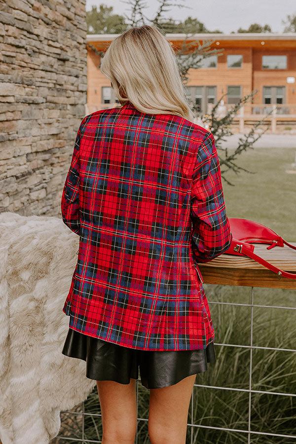 VIP Floor Seats Plaid Blazer Product Image