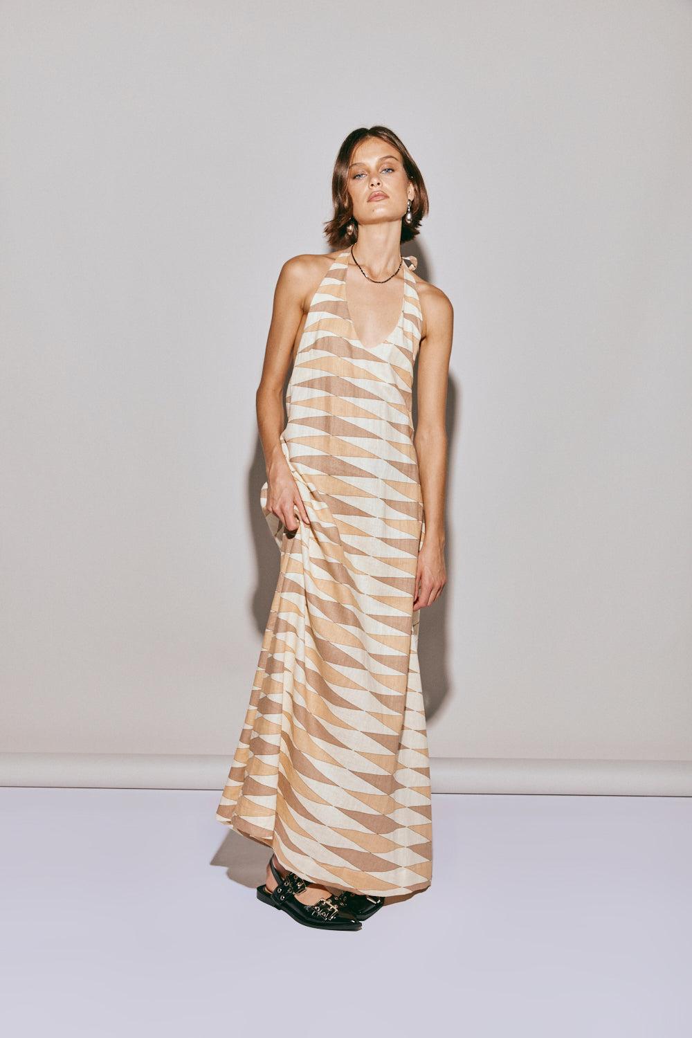 Rita Linen Maxi Dress Una Product Image