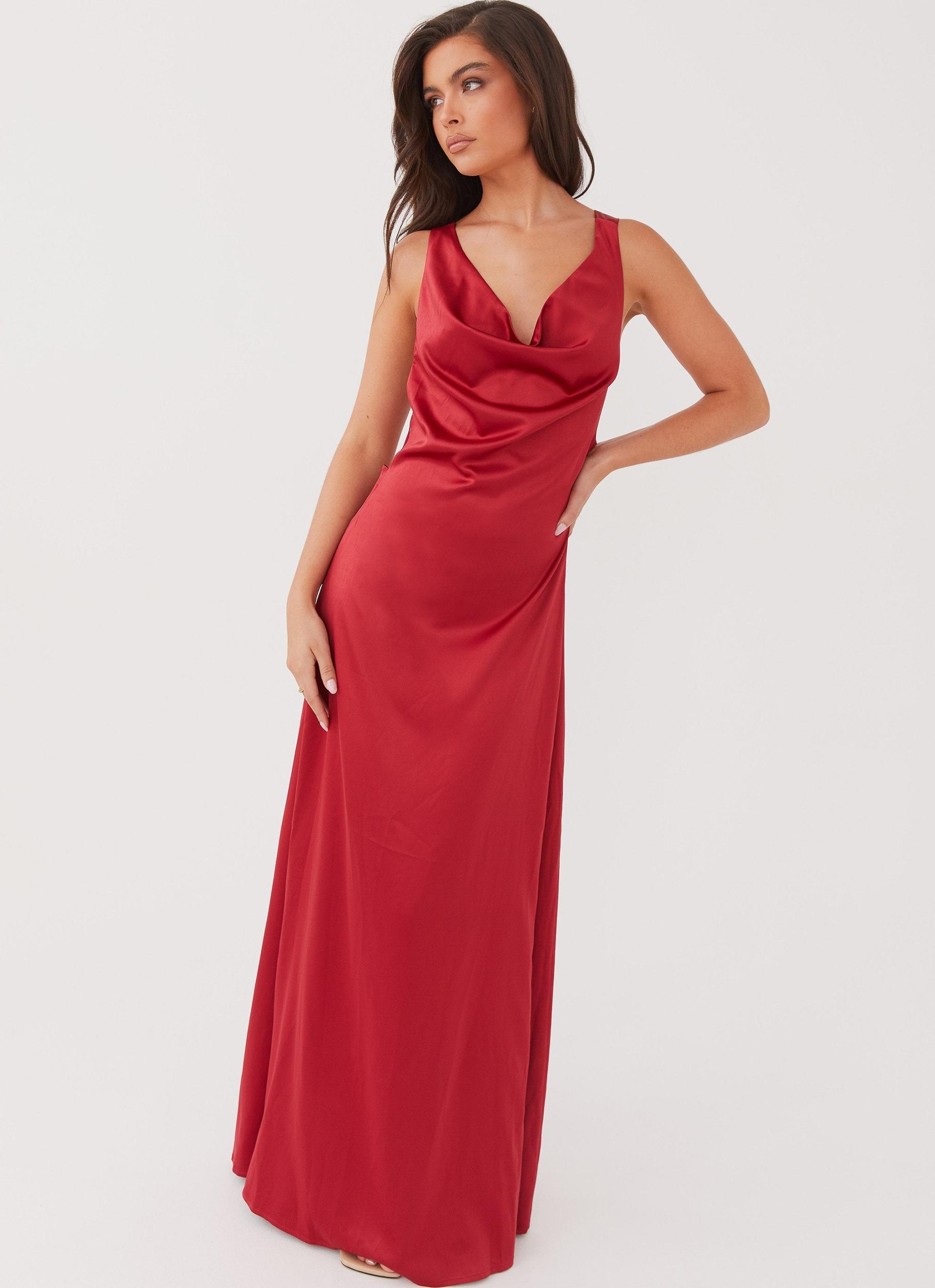Musa Maxi Dress - Cherry Red Product Image