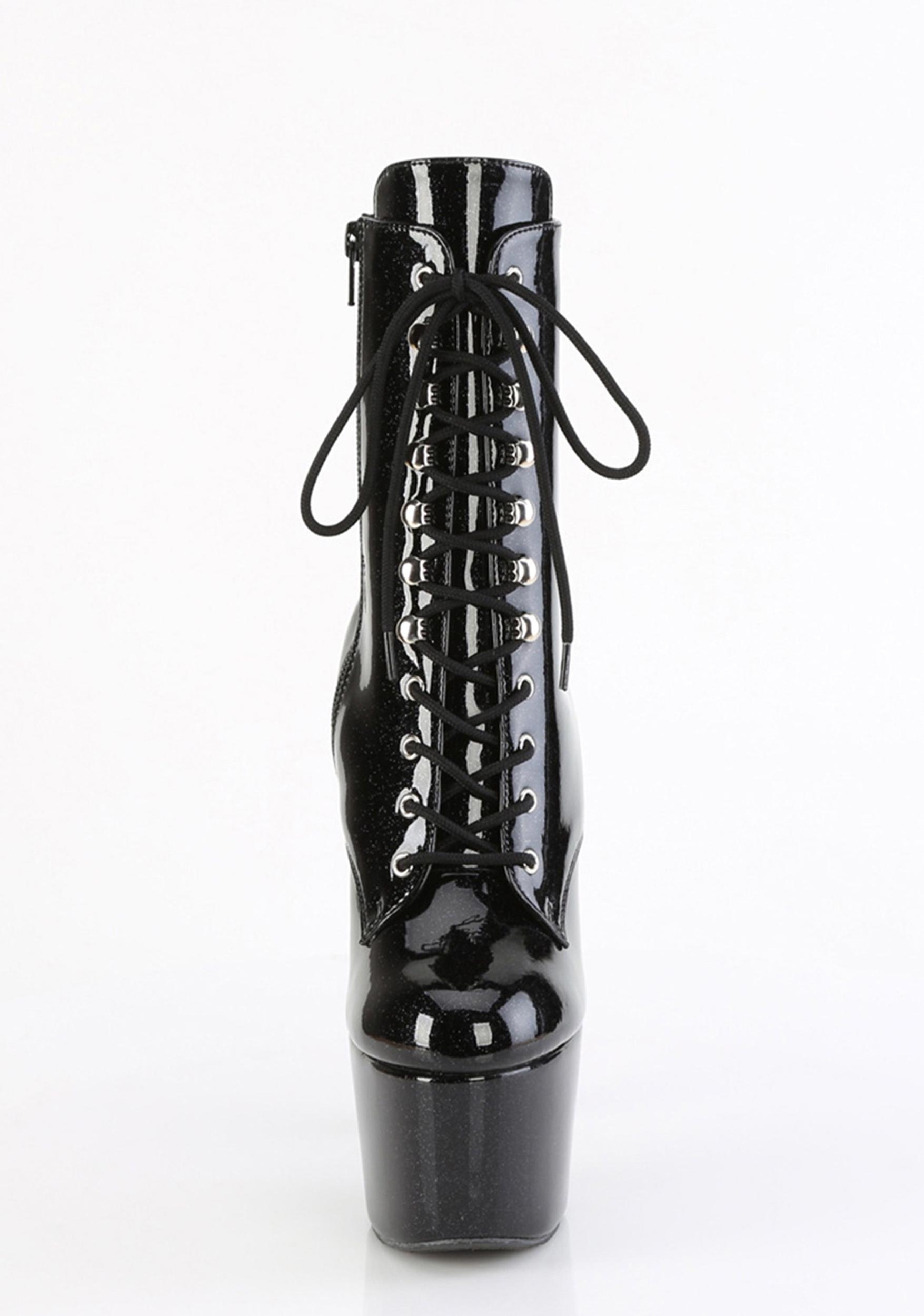 Pleaser Adore-1020 Platform Booties - Black Product Image