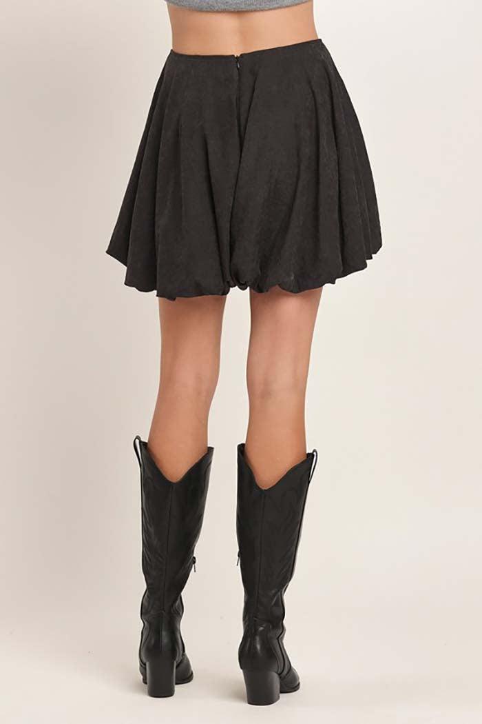 Faux Suede Balloon Skort Product Image