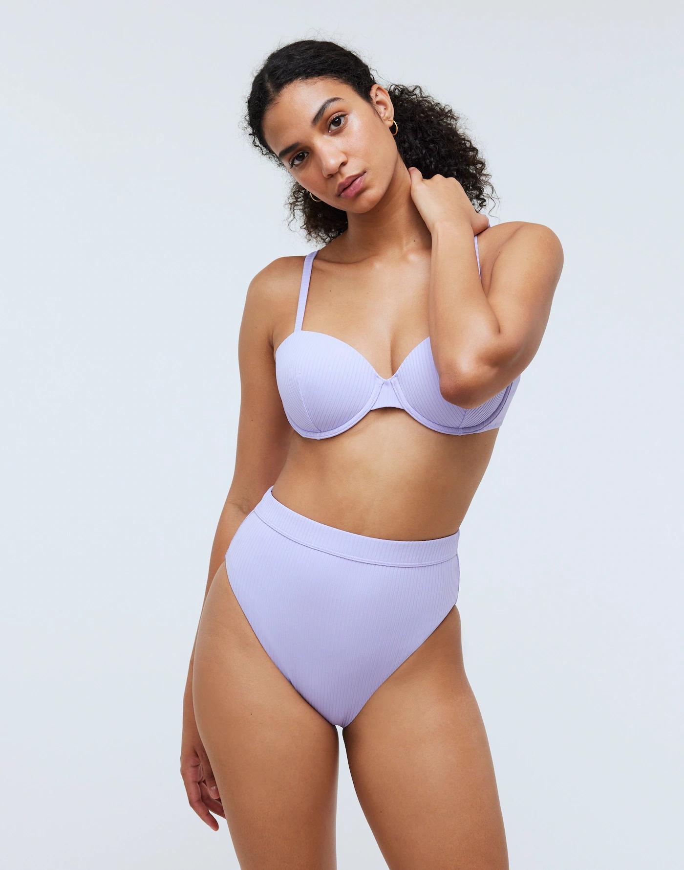 Ribbed Balconette Bikini Top Product Image