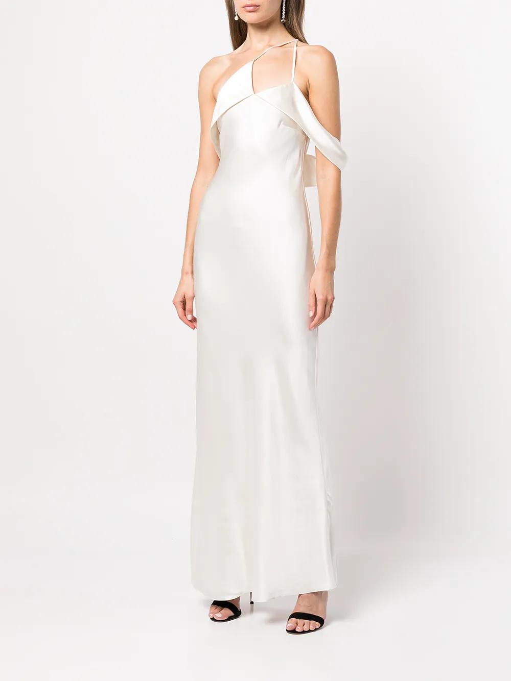 bias-cut one-shoulder gown Product Image