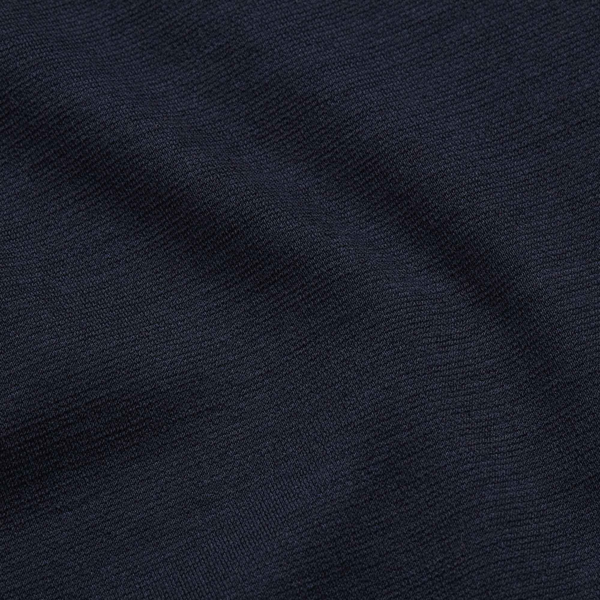Merino Wool Quarter-Zip Ponte Pullover | Washed Navy Product Image