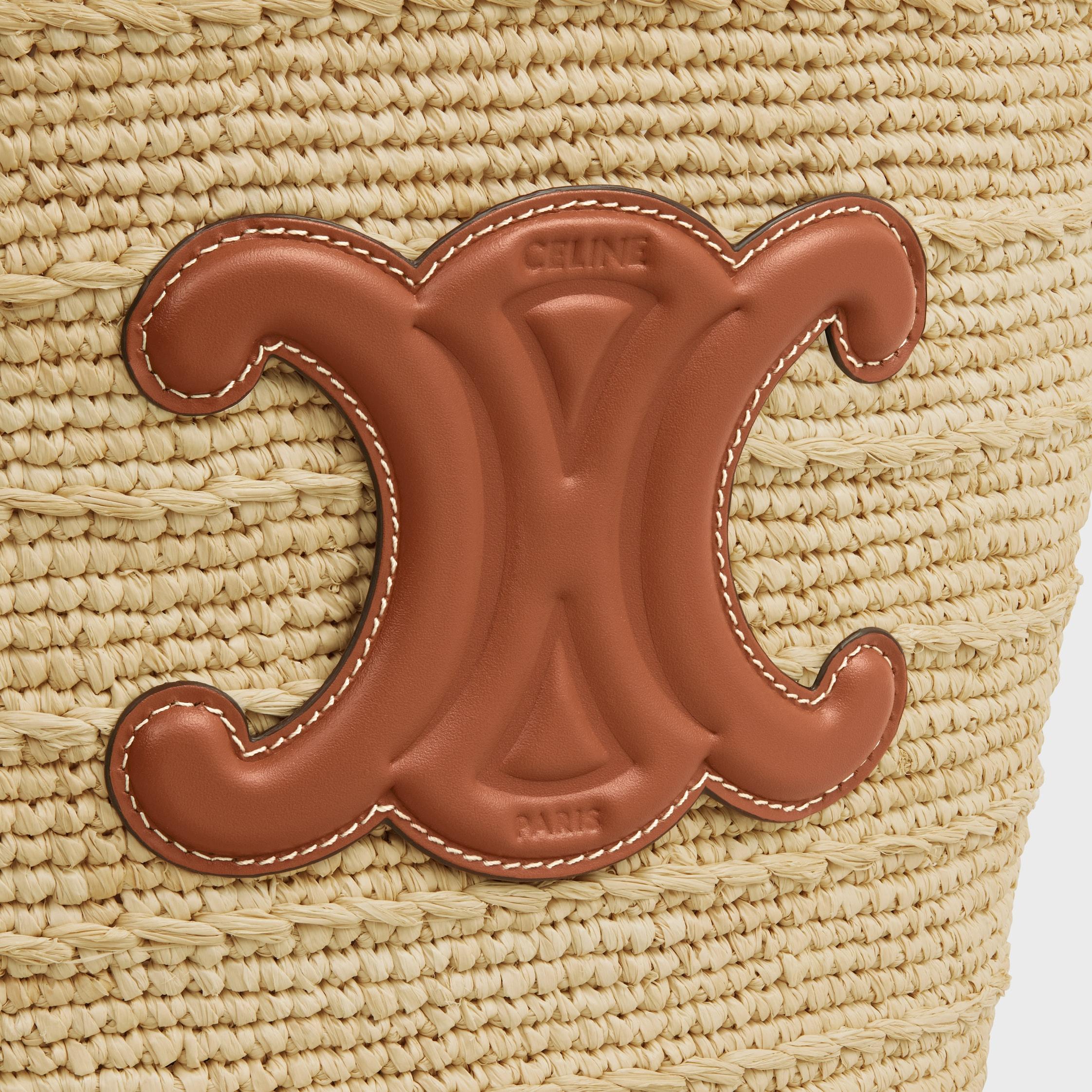 TEEN SUPPLE CELINE CLASSIC PANIER IN Raffia and calfskin Product Image