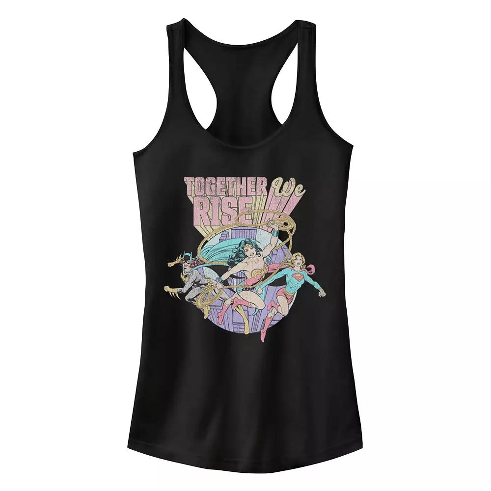 Juniors' DC Comics Wonder Woman "Together We Rise" Graphic Tank Top, Girl's, Size: Large, Black Product Image