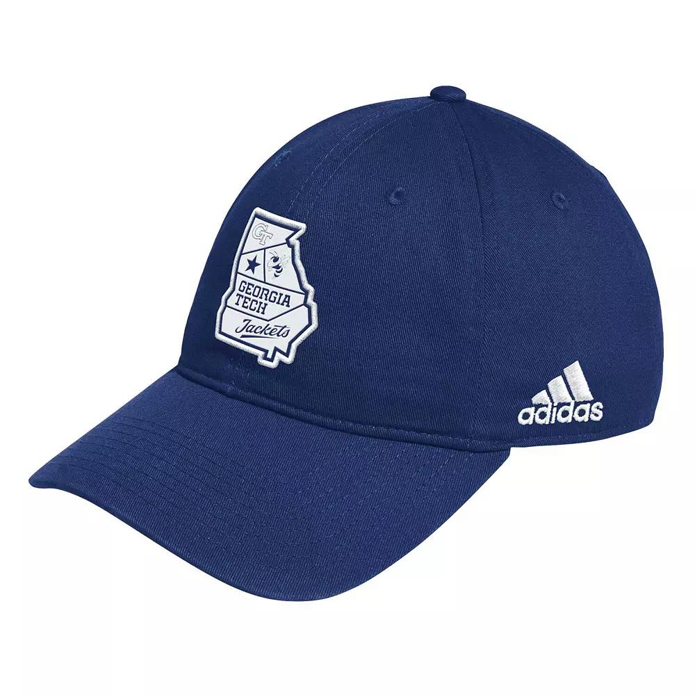 Men's adidas Navy Georgia Tech Yellow Jackets State Slouch Adjustable Hat, Nc2 Blue Product Image