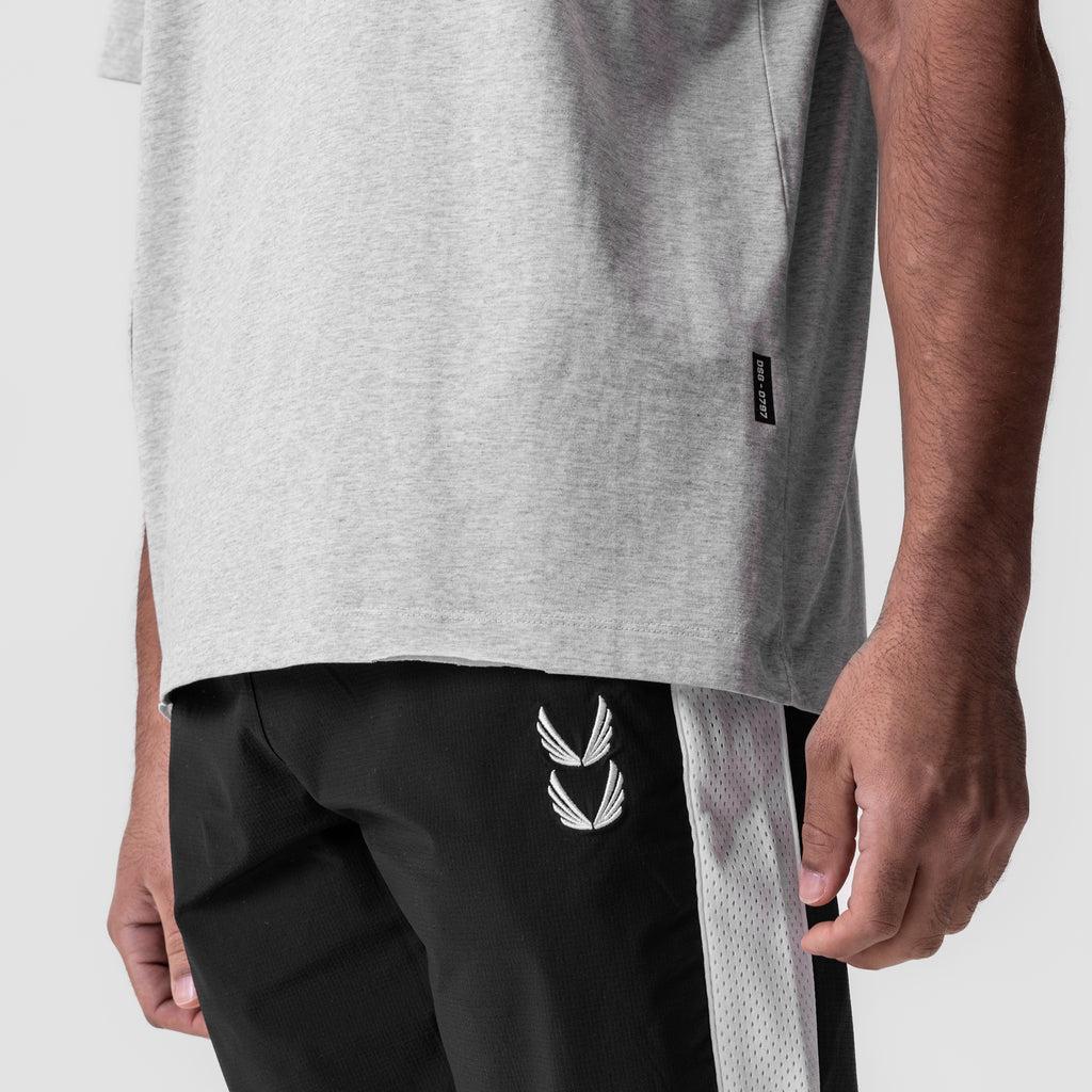 0797. Tech Essential™ Relaxed Tee - Heather Grey "Space Bracket" Product Image