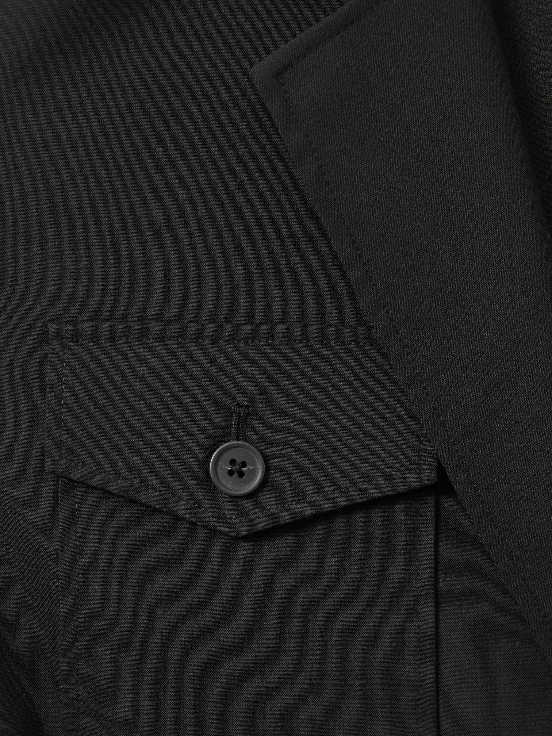 Petite Wool Blend Double Breasted Midi Dress in Black Product Image