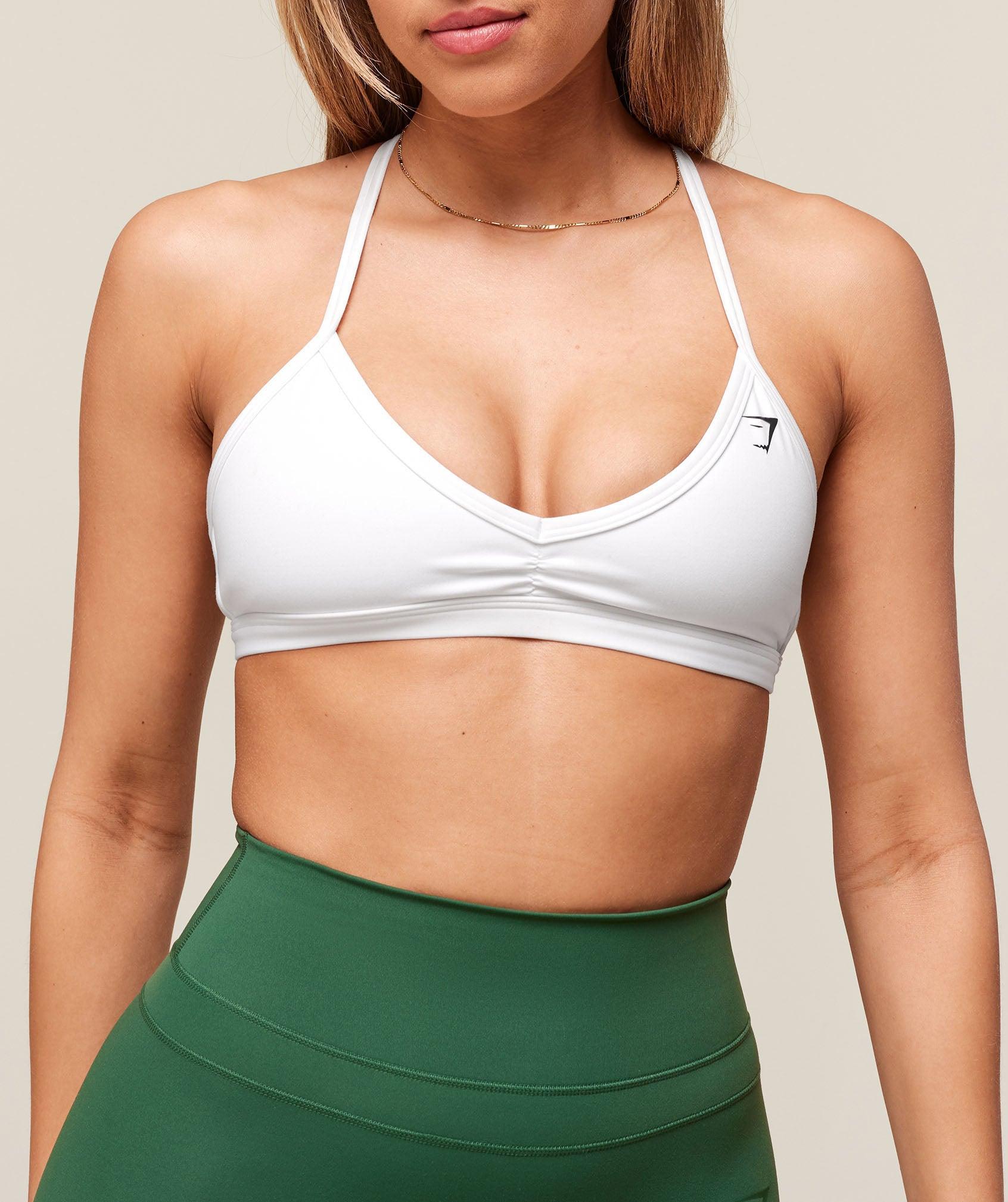 Gymshark Minimal Sports Bra - White Female Product Image