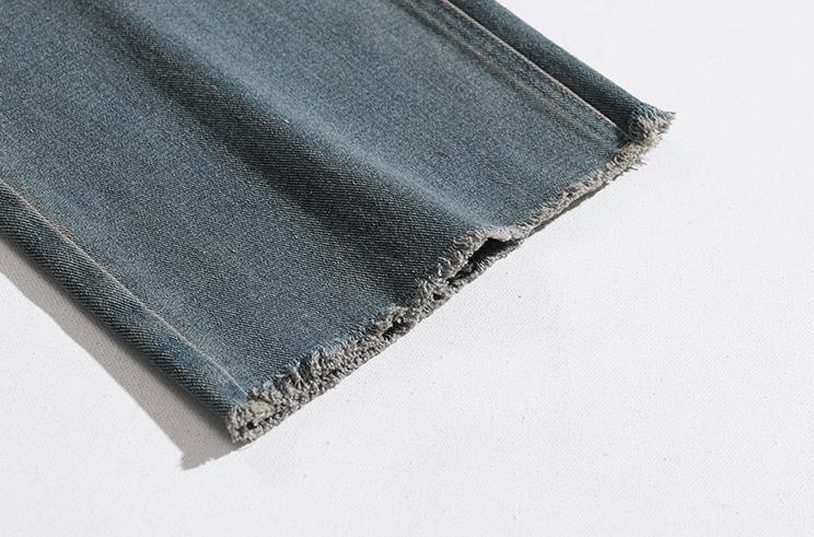 RT No. 11182 WASHED BLUE STRAIGHT DENIM JEANS Product Image