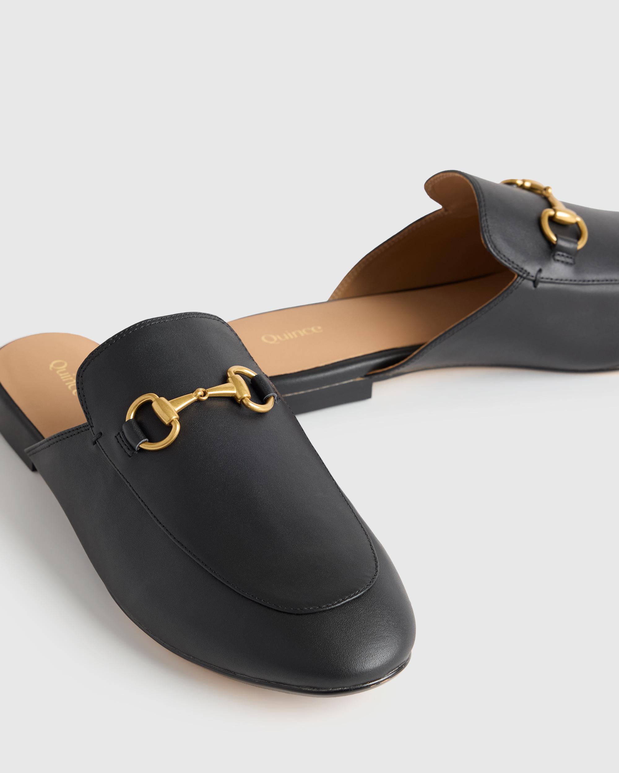 Quince | Women's Italian Leather Horsebit Loafer Mule Product Image
