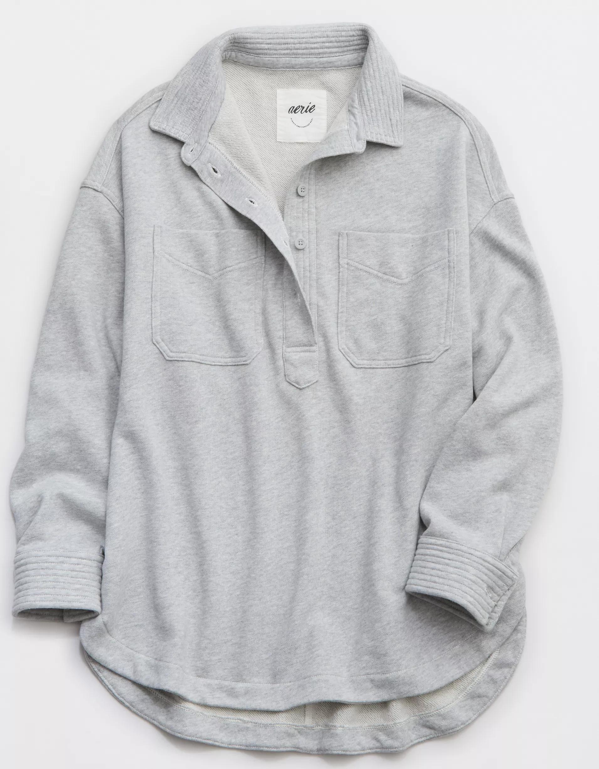 Aerie Popover Polo Sweatshirt Product Image