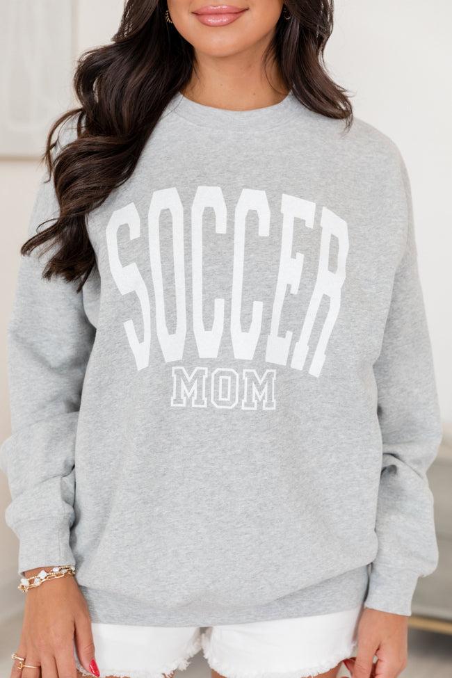 Soccer Mom Block Light Grey Graphic Sweatshirt Product Image