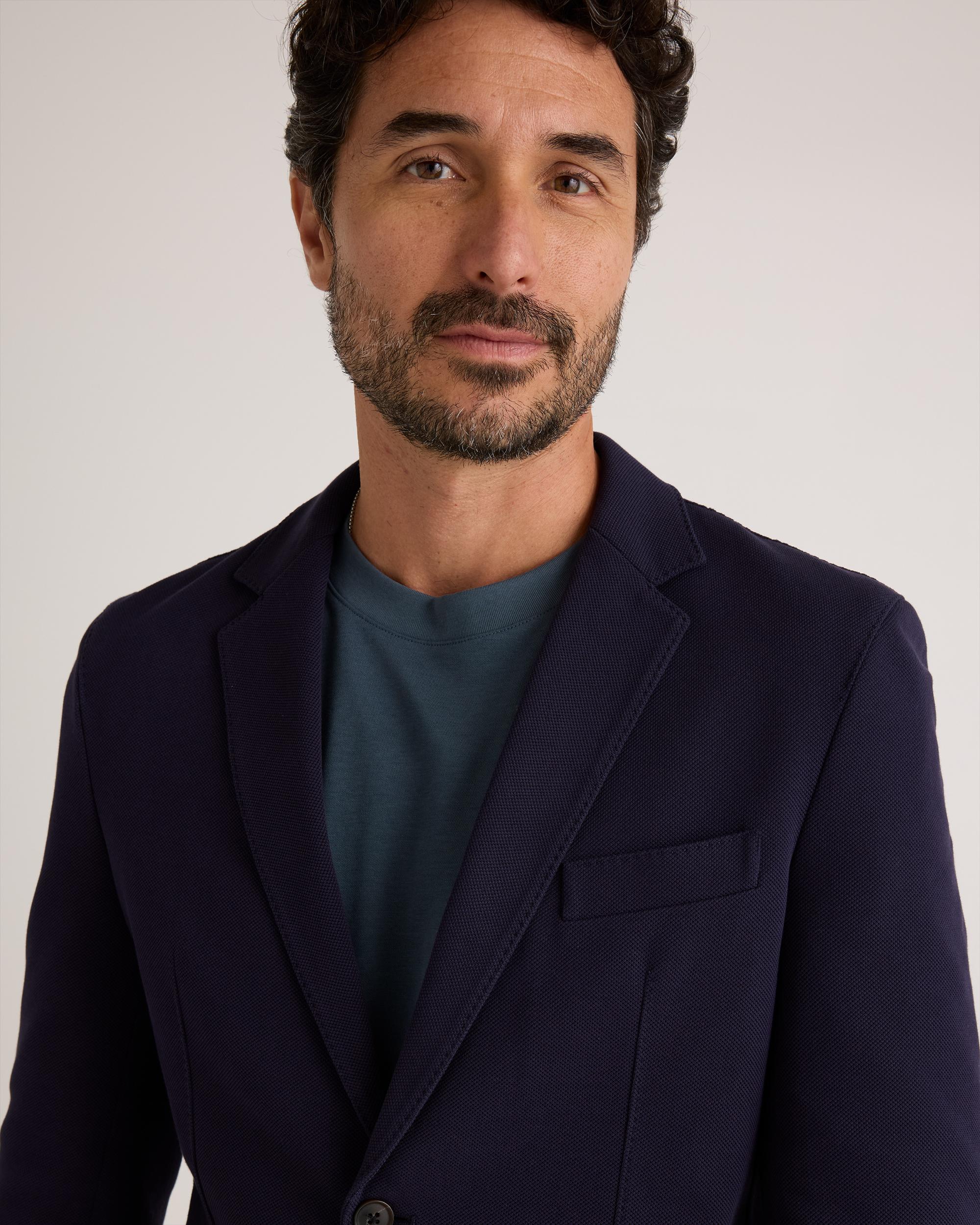 Quince | Men's Cotton Pique Knit Blazer Organic Cotton Product Image