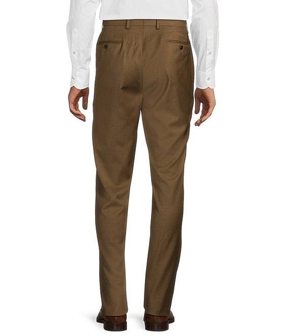 Hickey Freeman Classic Fit Flat Front Solid Dress Pants Product Image