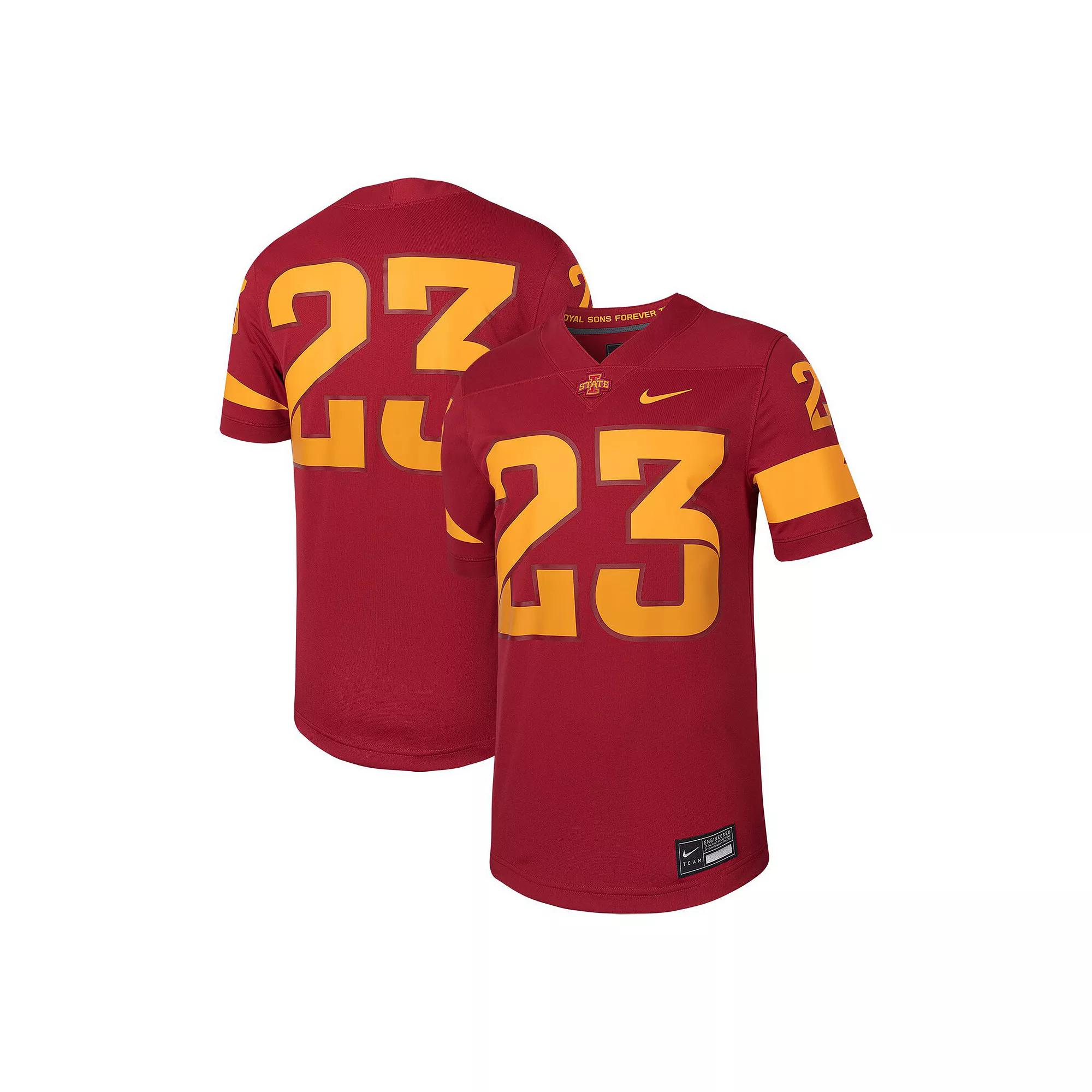 Men's Nike #23 Cardinal Iowa State Cyclones Untouchable Football Replica Jersey, Size: Medium, Red Product Image