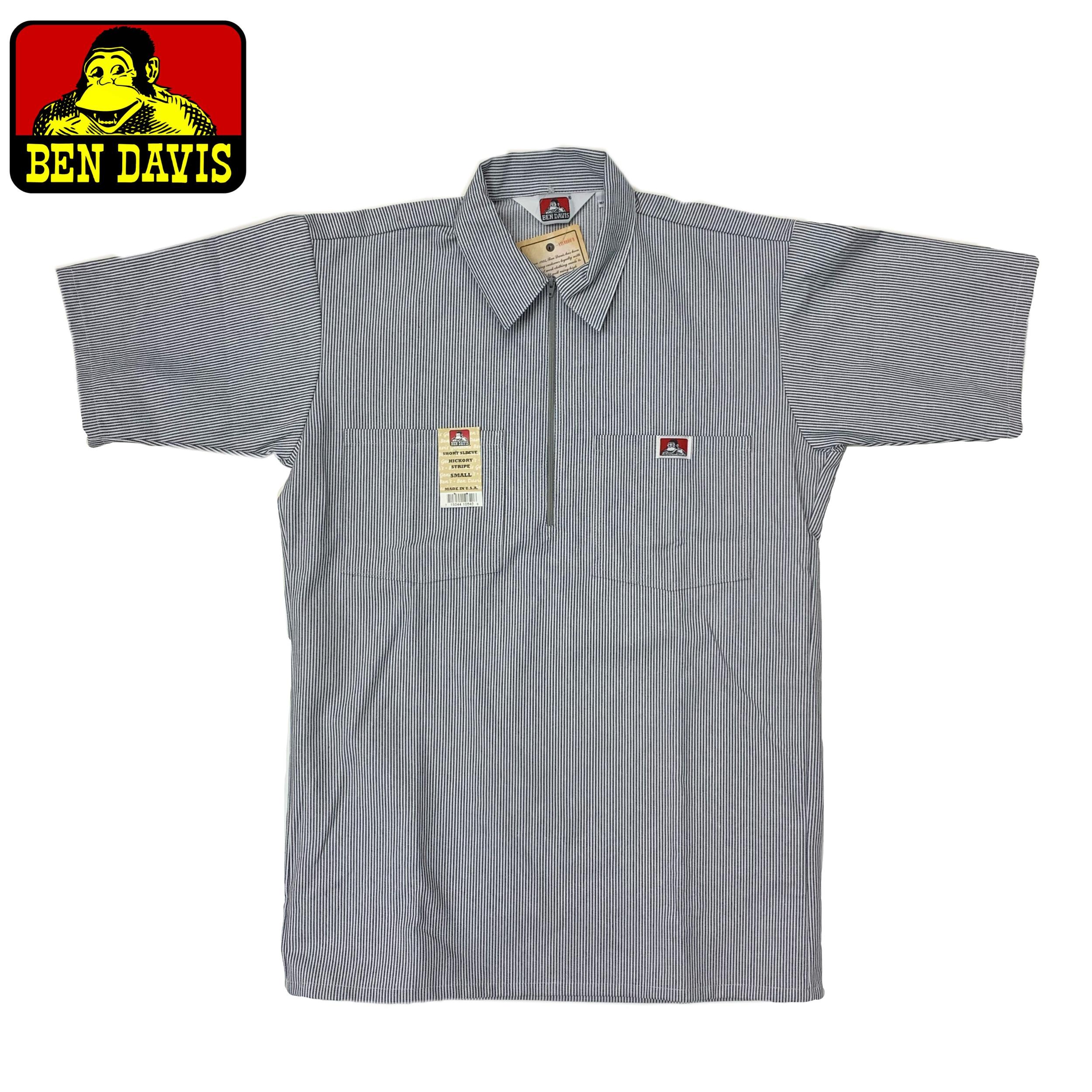 Ben Davis Short Sleeve Striped Half-Zip Shirt Male Product Image