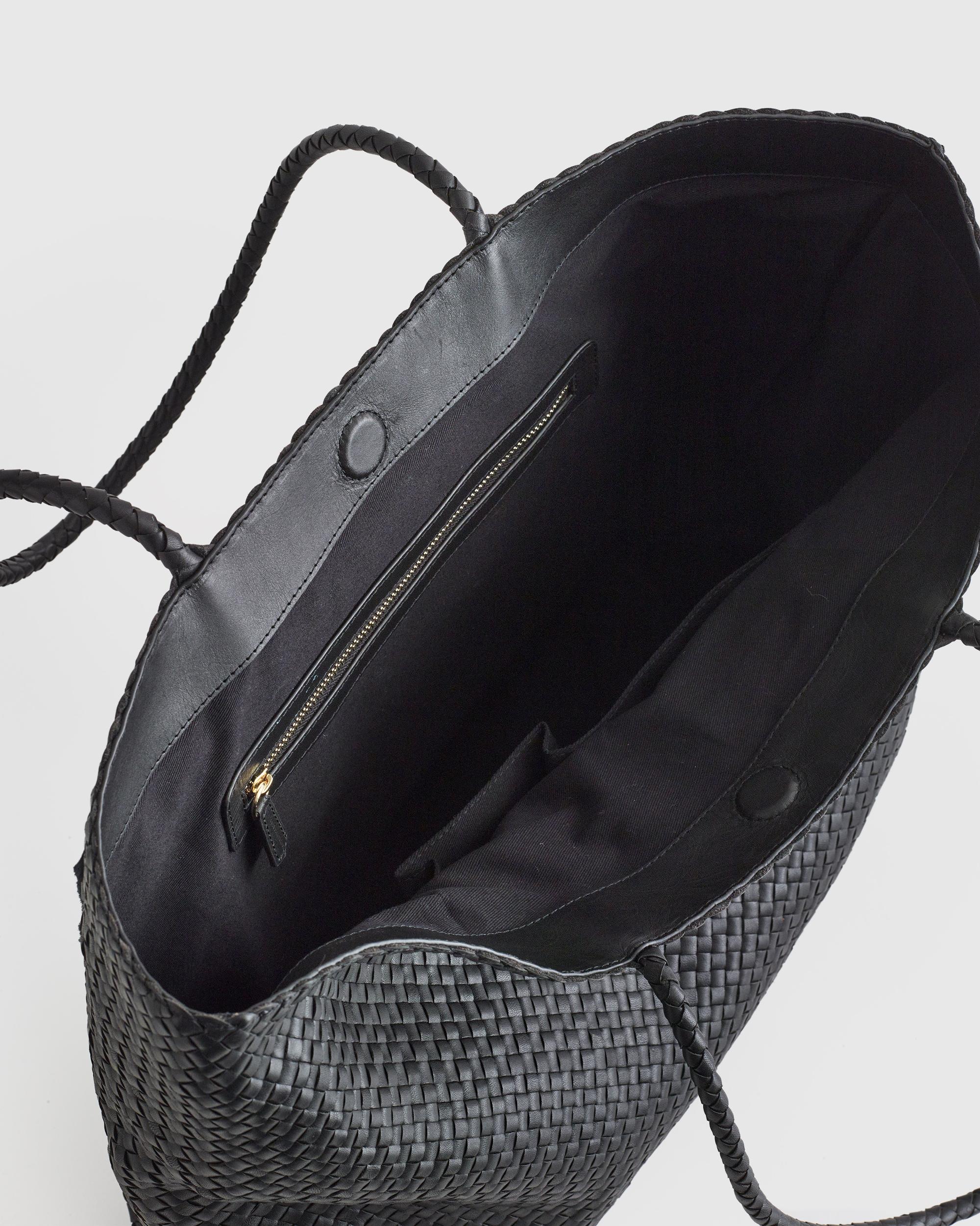 Quince | Women's Italian Leather Handwoven Tote Product Image