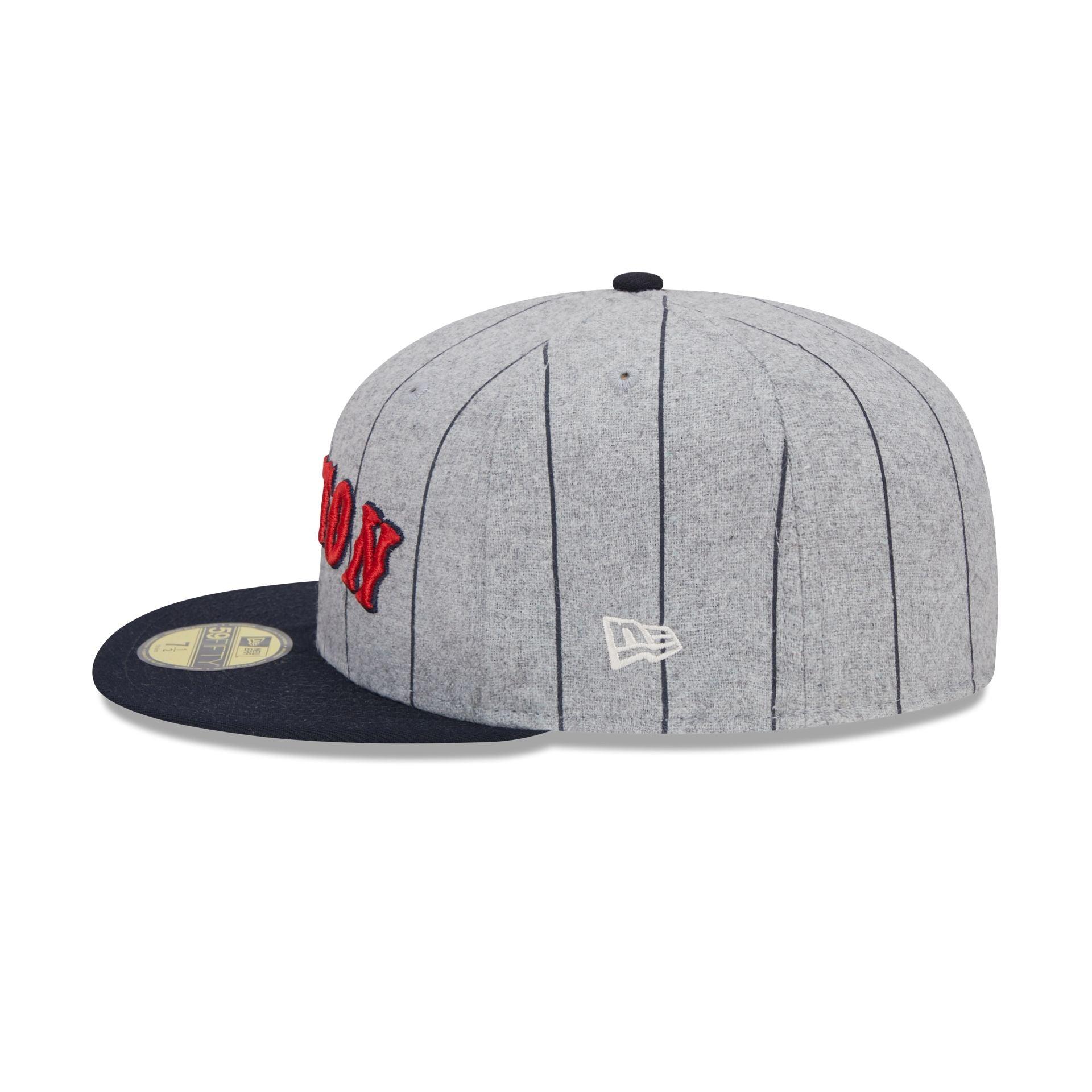 Boston Red Sox Heather Pinstripe 59FIFTY Fitted Hat Male Product Image