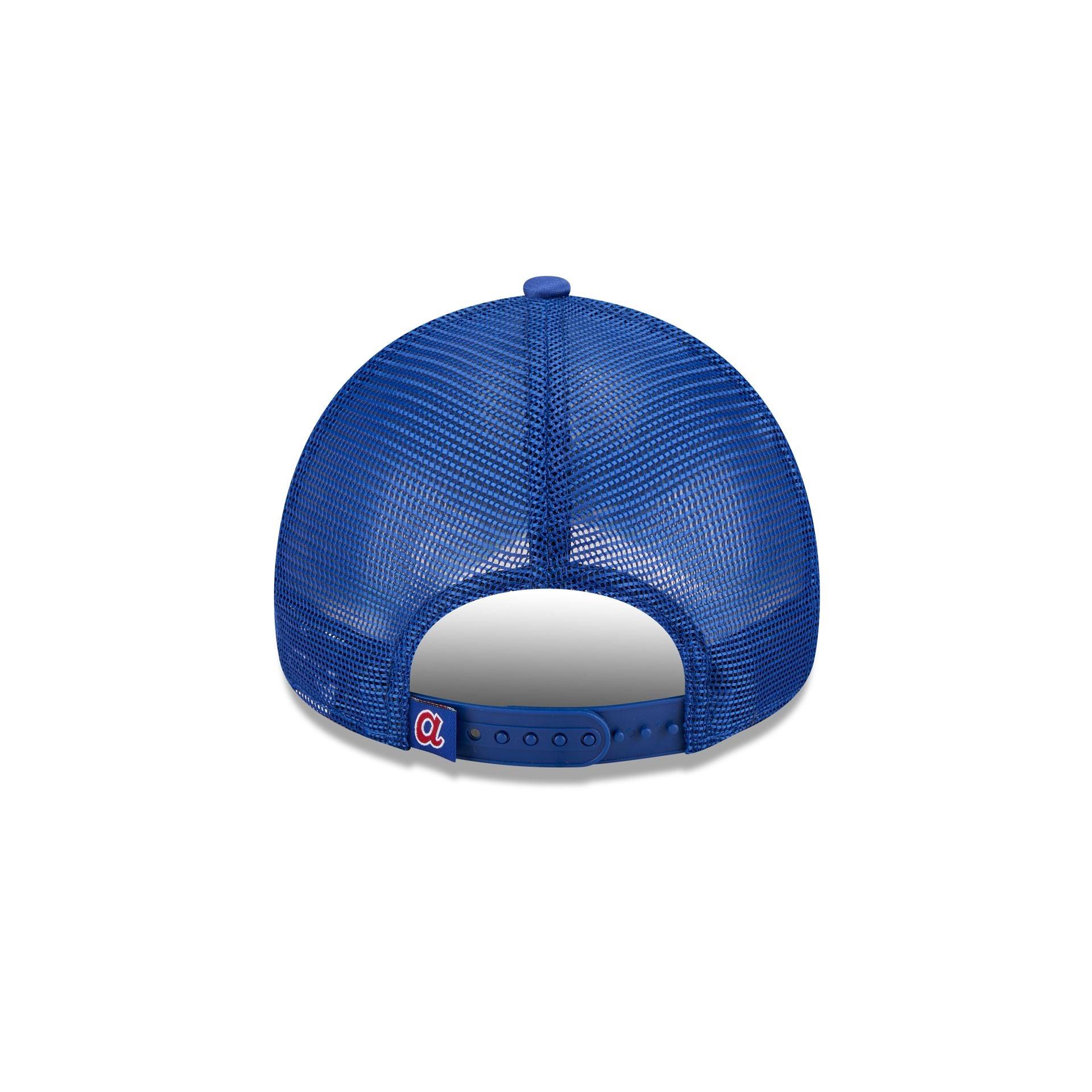 Atlanta Braves Distressed 9FORTY A-Frame Trucker Hat Male Product Image