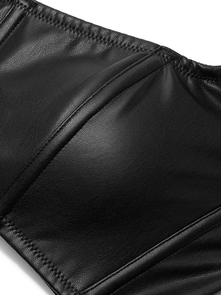 Faux Leather Mini Corset Top Product Image