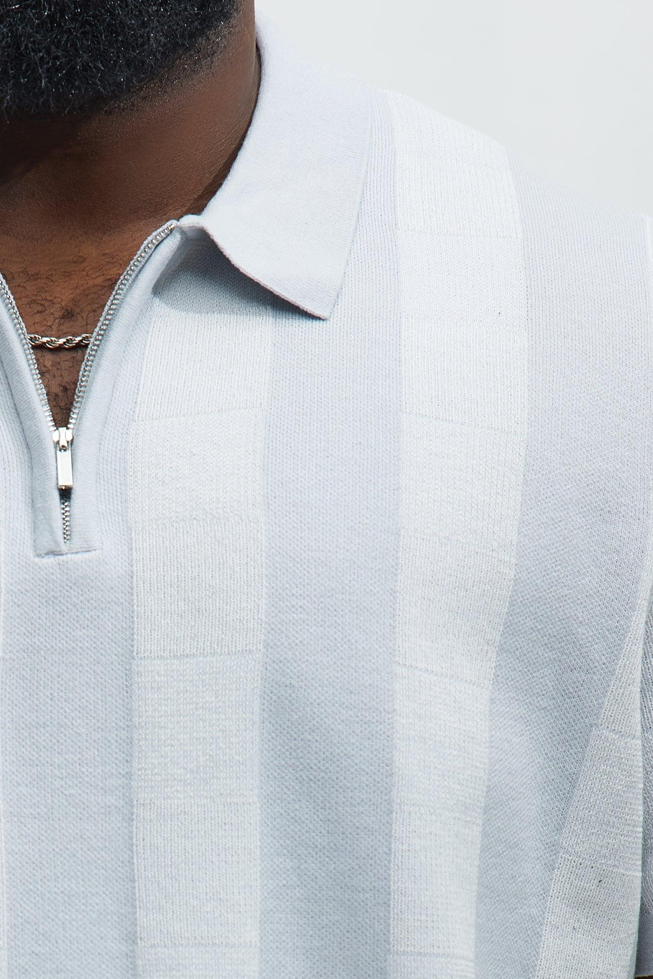 Sloane Knitted Sweater Polo - Grey/combo Product Image