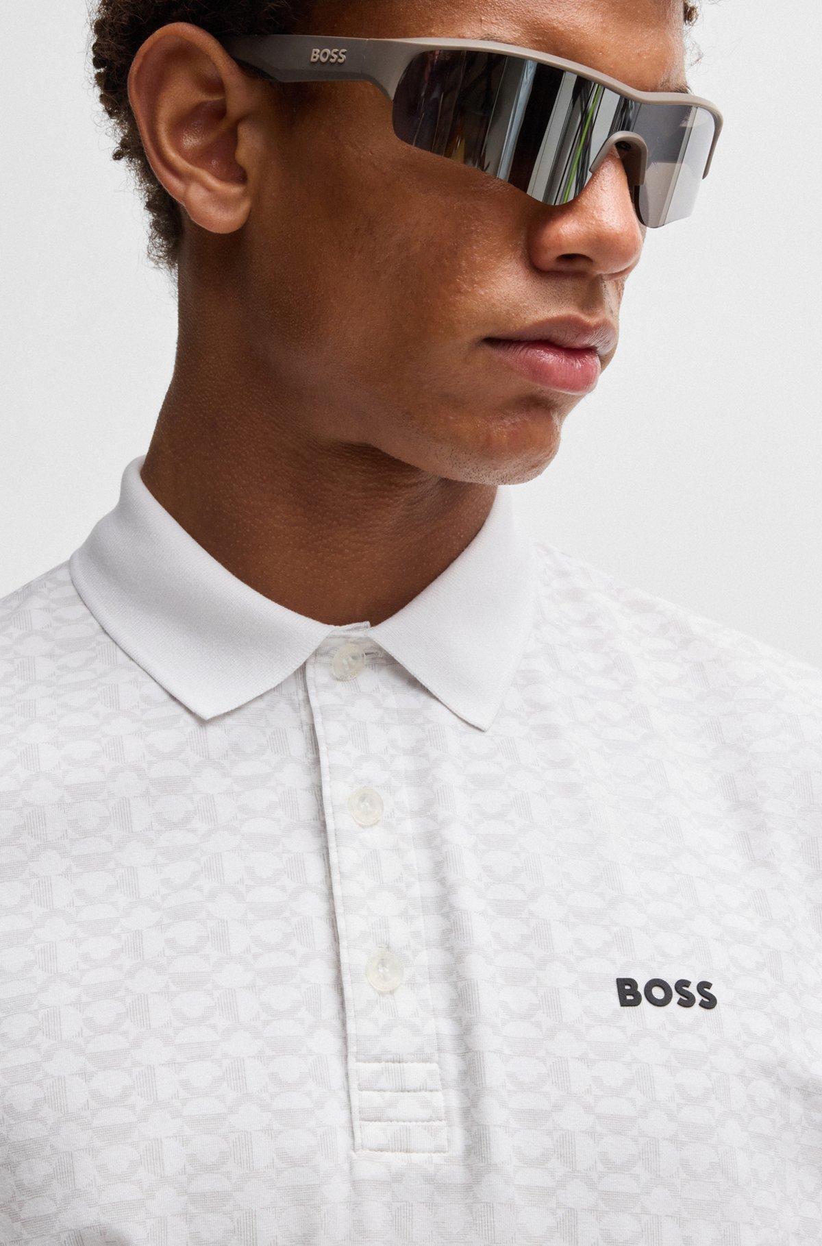 Paddy polo shirt in stretch cotton with printed pattern Product Image