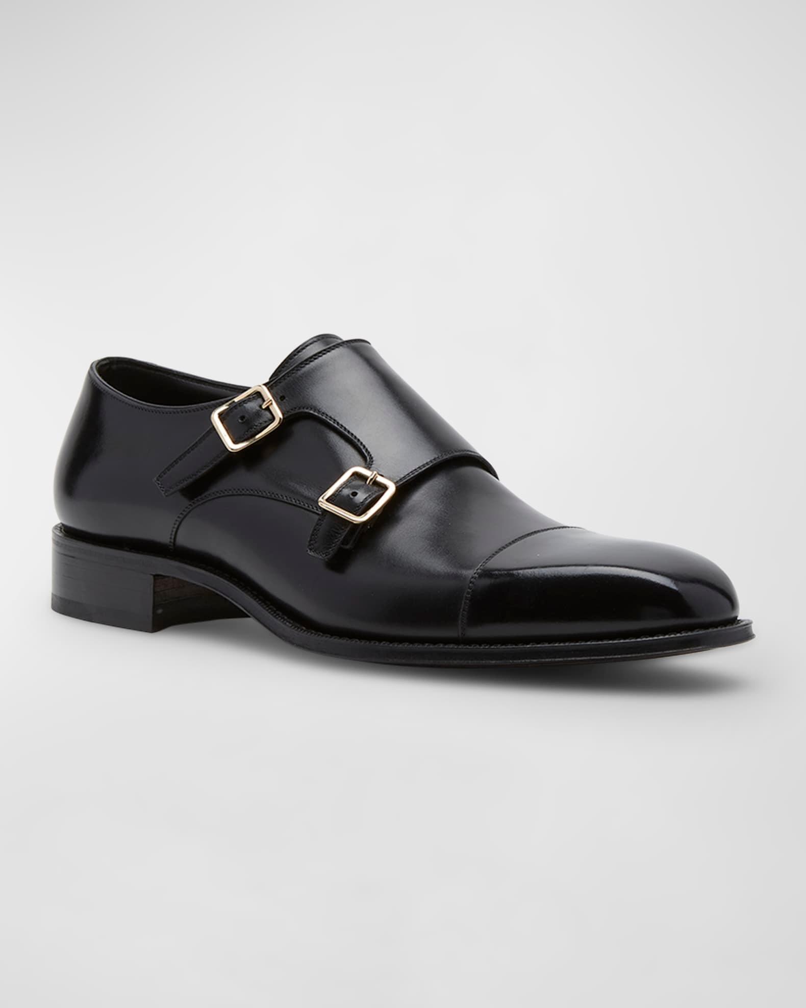 Men's Claydon Leather Double-Monk Strap Loafers Product Image
