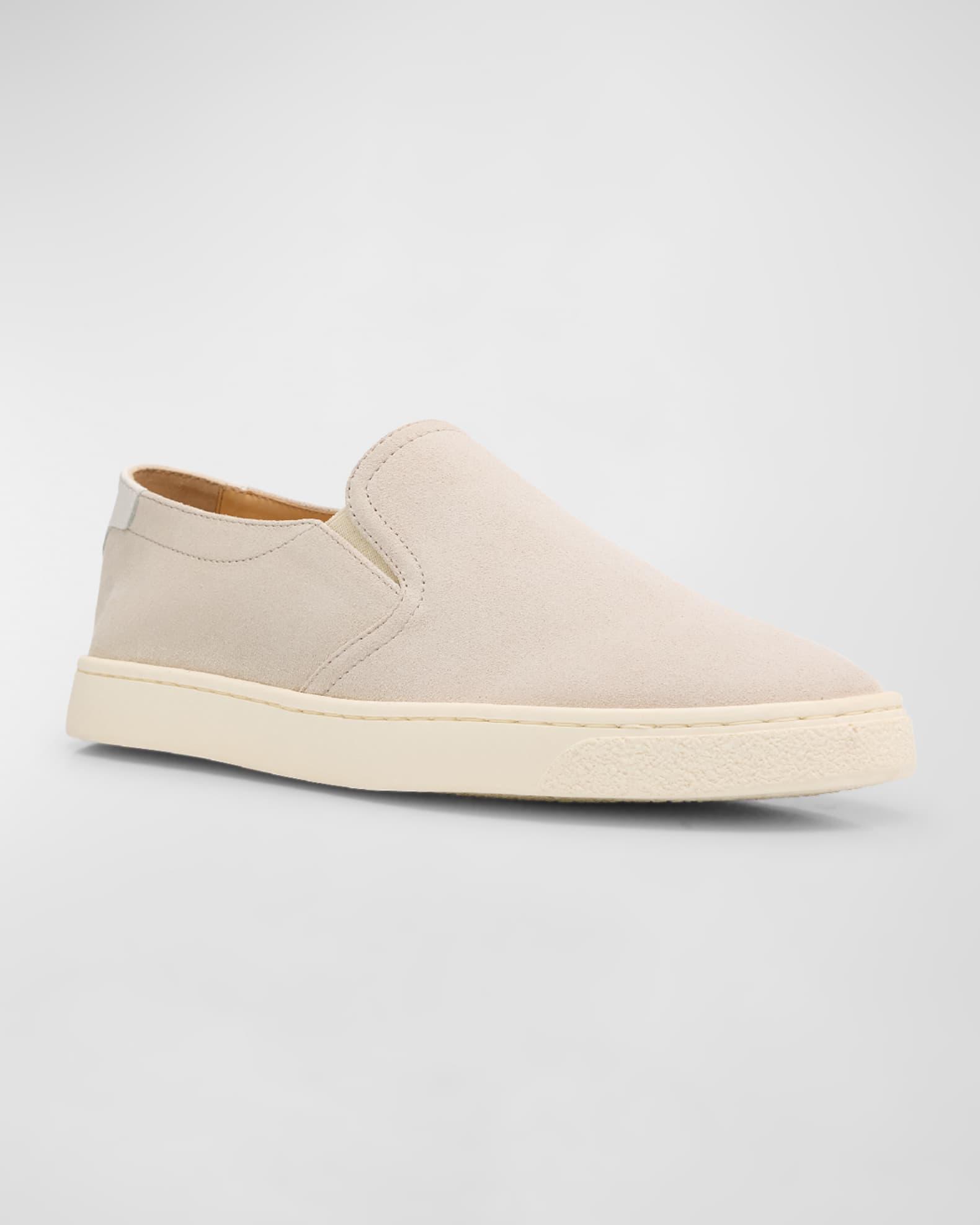 Men's Suede Low-Top Slip-On Sneakers  Product Image