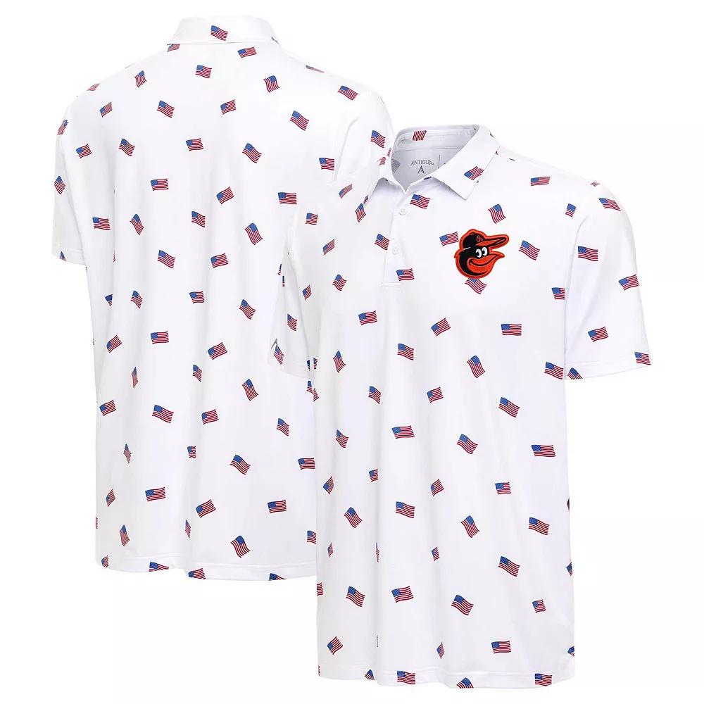 Men's Antigua White Baltimore Orioles Americana Polo,  Product Image