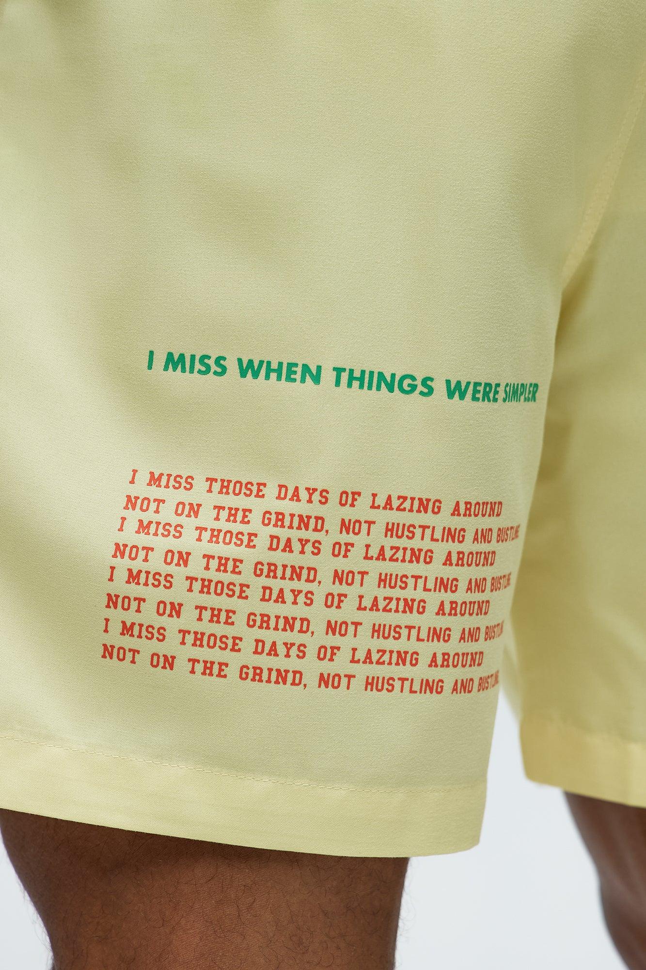 Stop And Smell The Flowers Swim Mid Trunk - Yellow Product Image