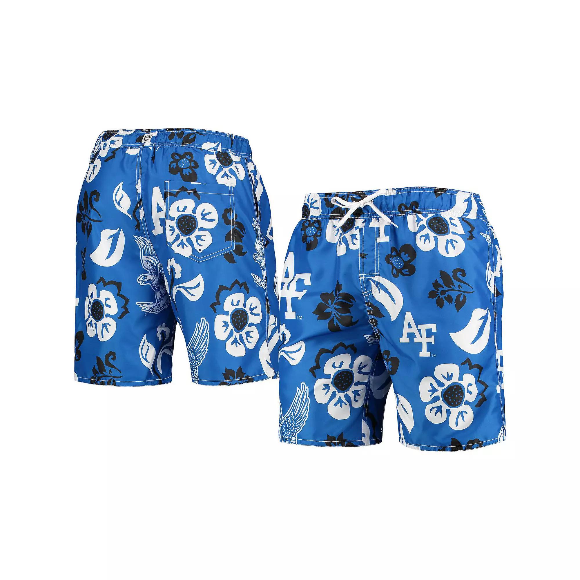 Men's Wes & Willy Royal Air Force Falcons Floral Volley Swim Trunks,  Product Image